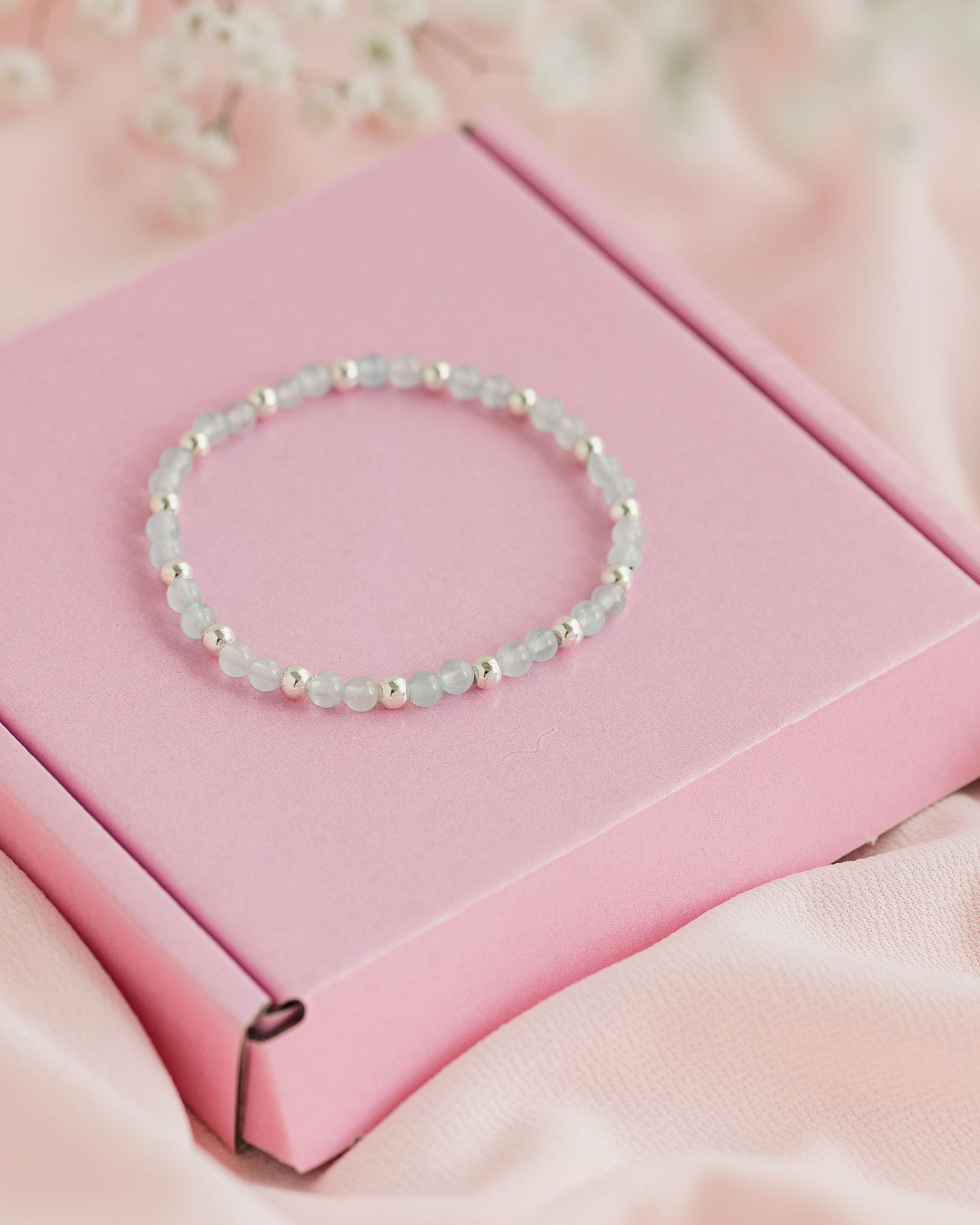 Aquamarine & Sterling Silver Bracelet