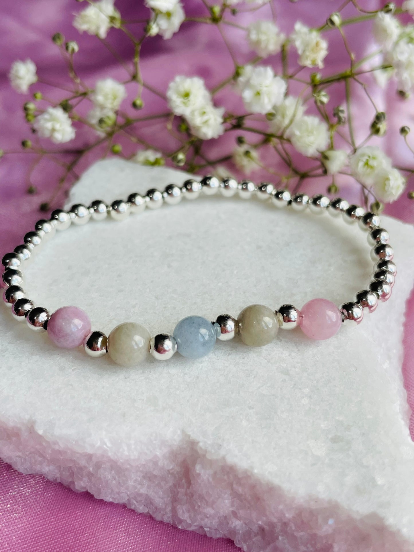 🌸 Morganite Crystal Bracelet | Divine Love Stone | Heart Healing | Compassion & Emotional Balance | Meaningful Gift