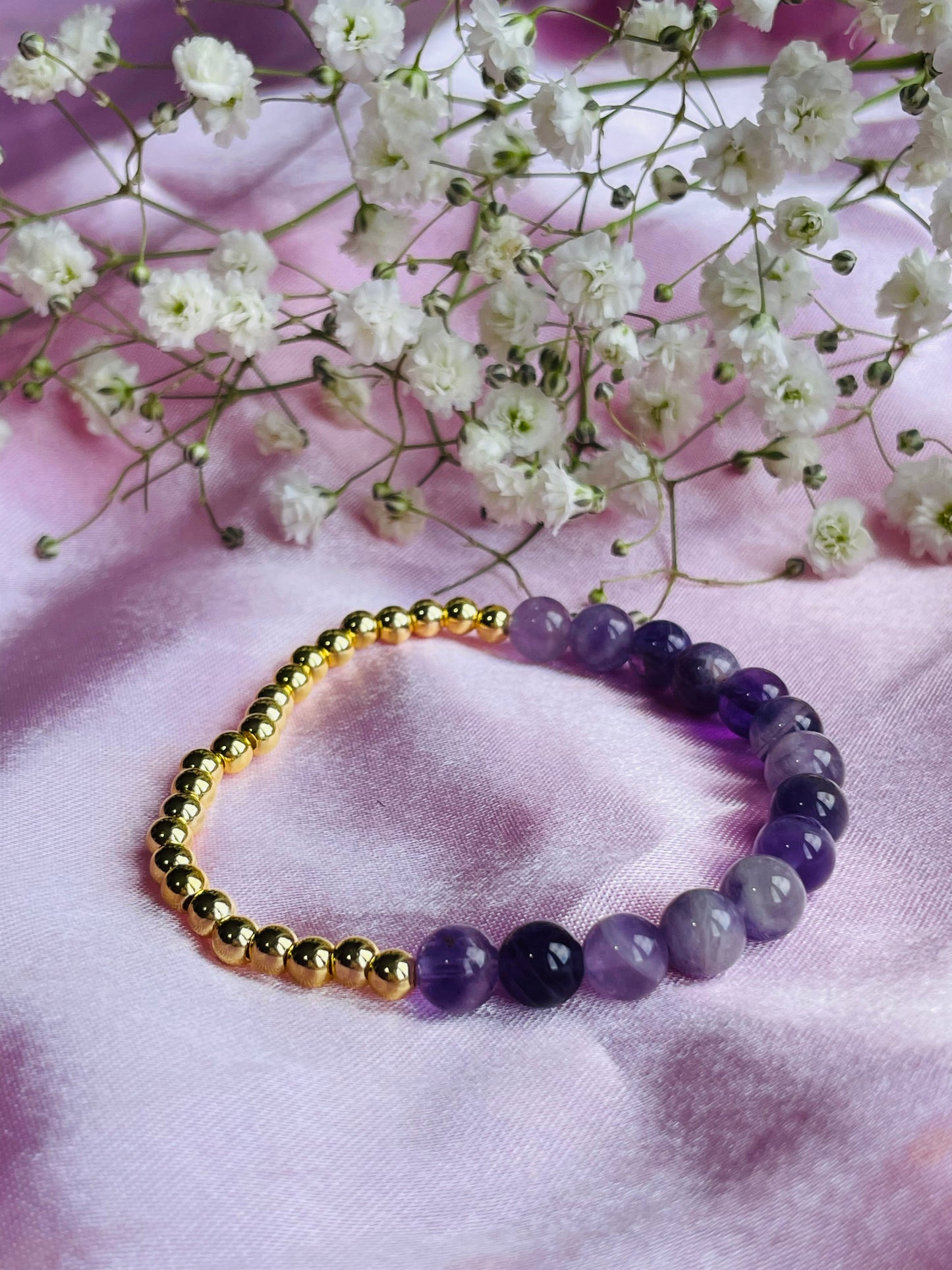 Amethyst & Silver/Gold plated Bracelet