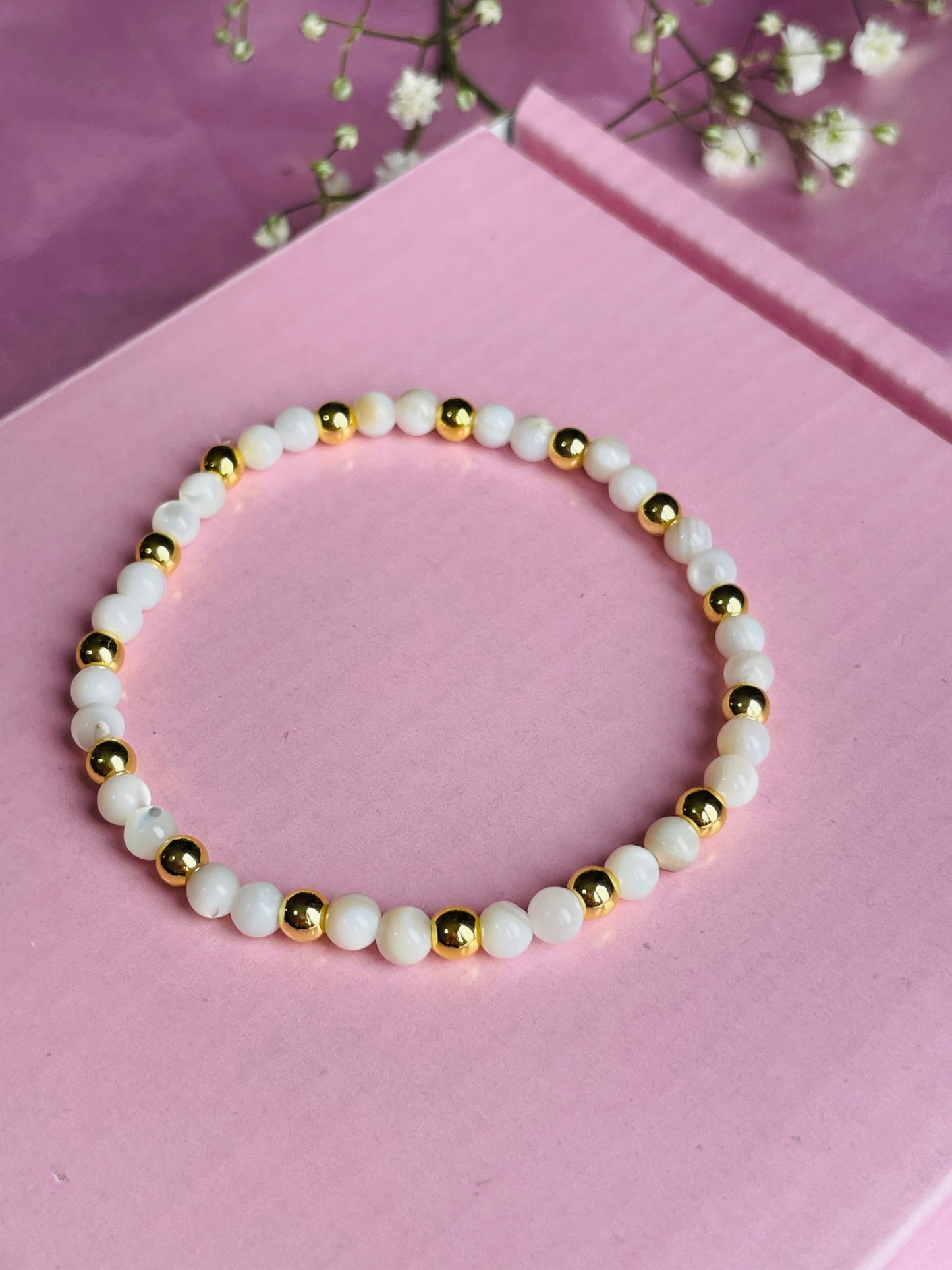 Mother Of Pearl & Silver Bracelet