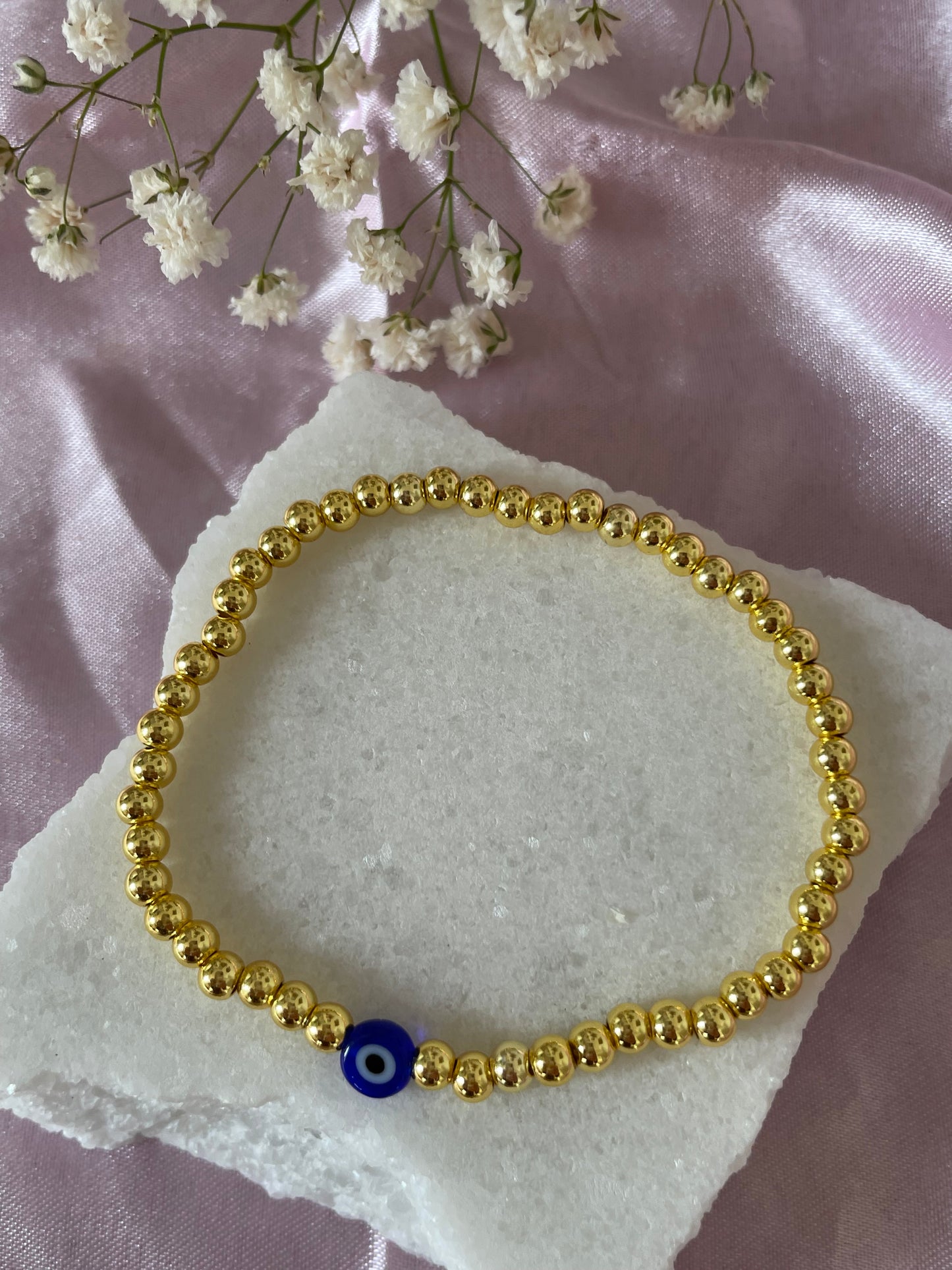 Gold Plated Evil Eye Bracelet