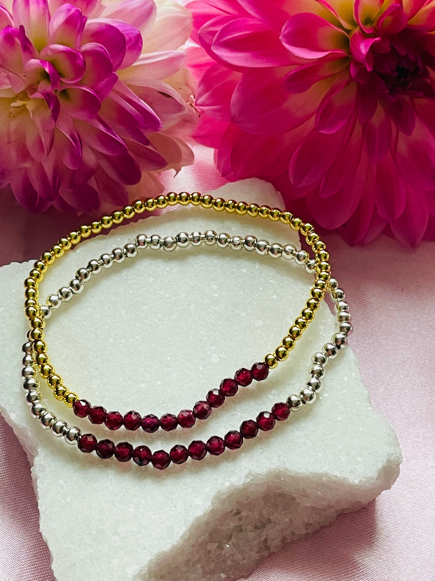 January Birthstone Bracelet - Garnet