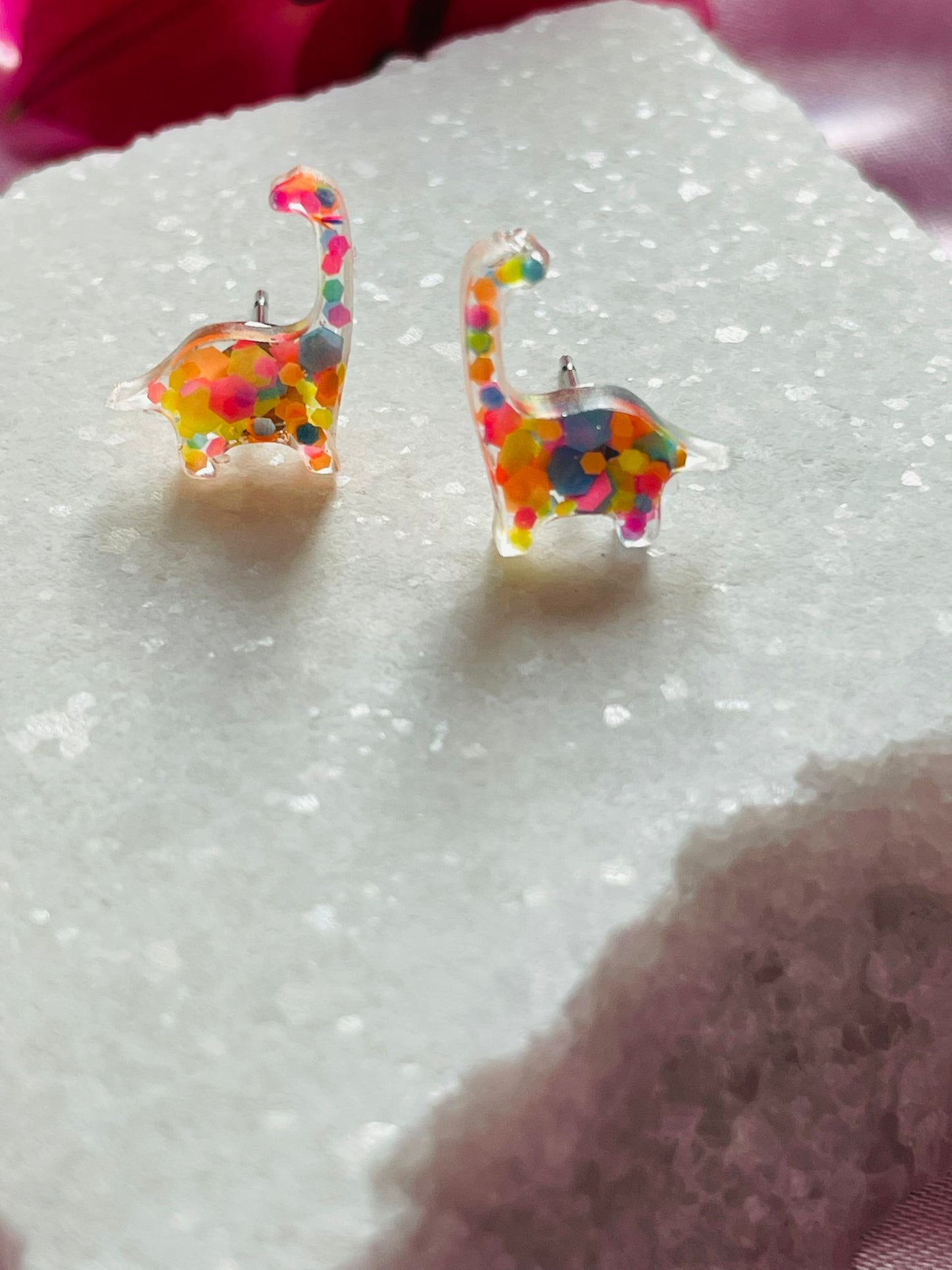 Dinosaur Resin Stud Earrings