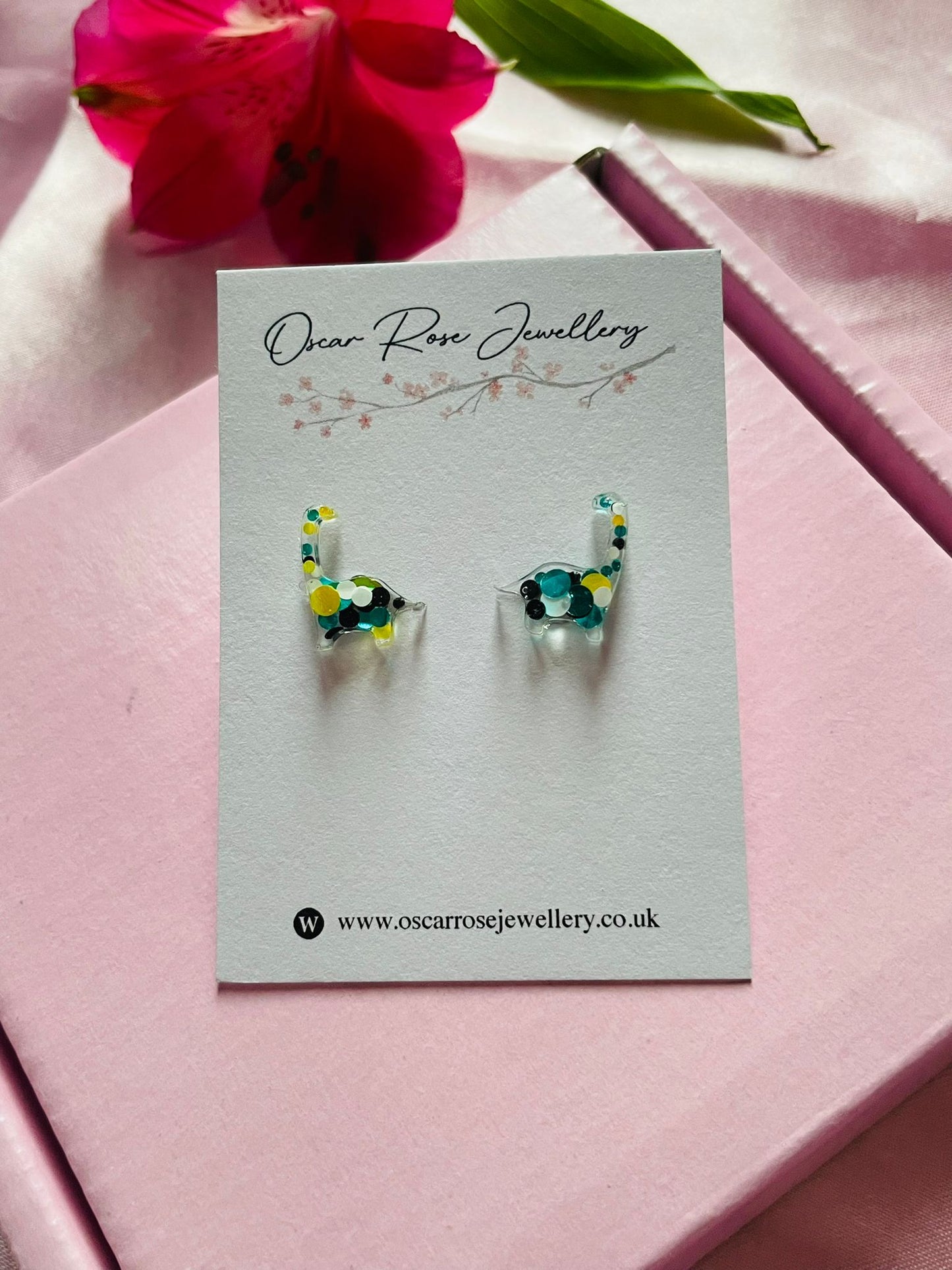 Dinosaur Resin Stud Earrings