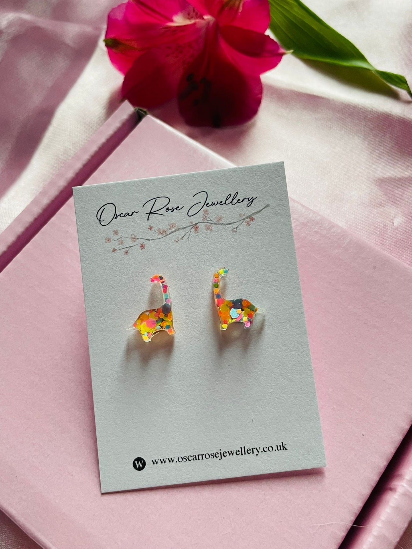 Dinosaur Resin Stud Earrings