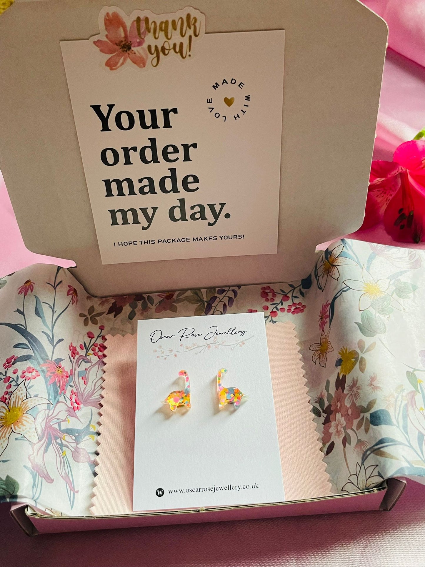 Dinosaur Resin Stud Earrings