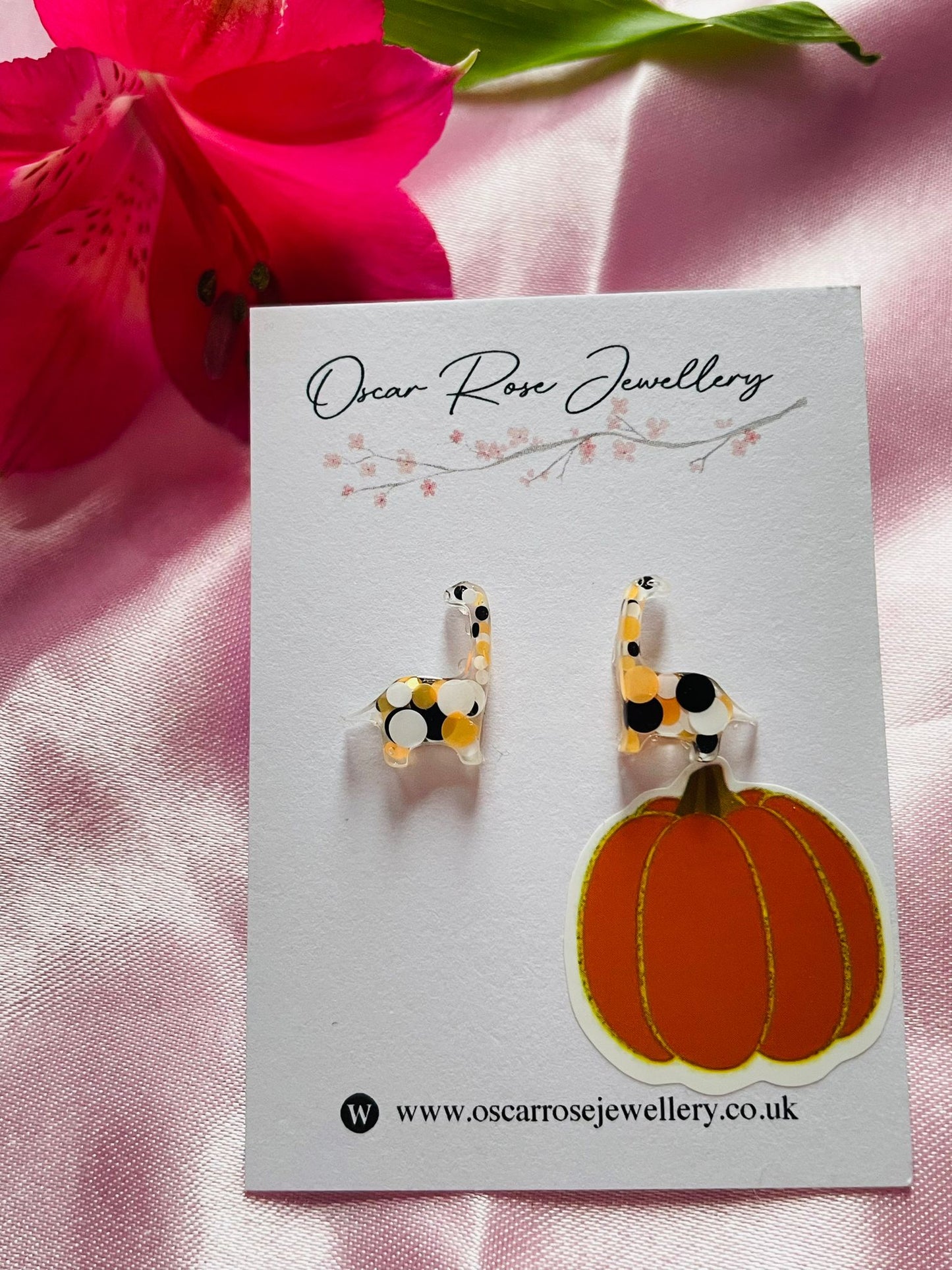 Halloween Dinosaur Resin Stud Earrings