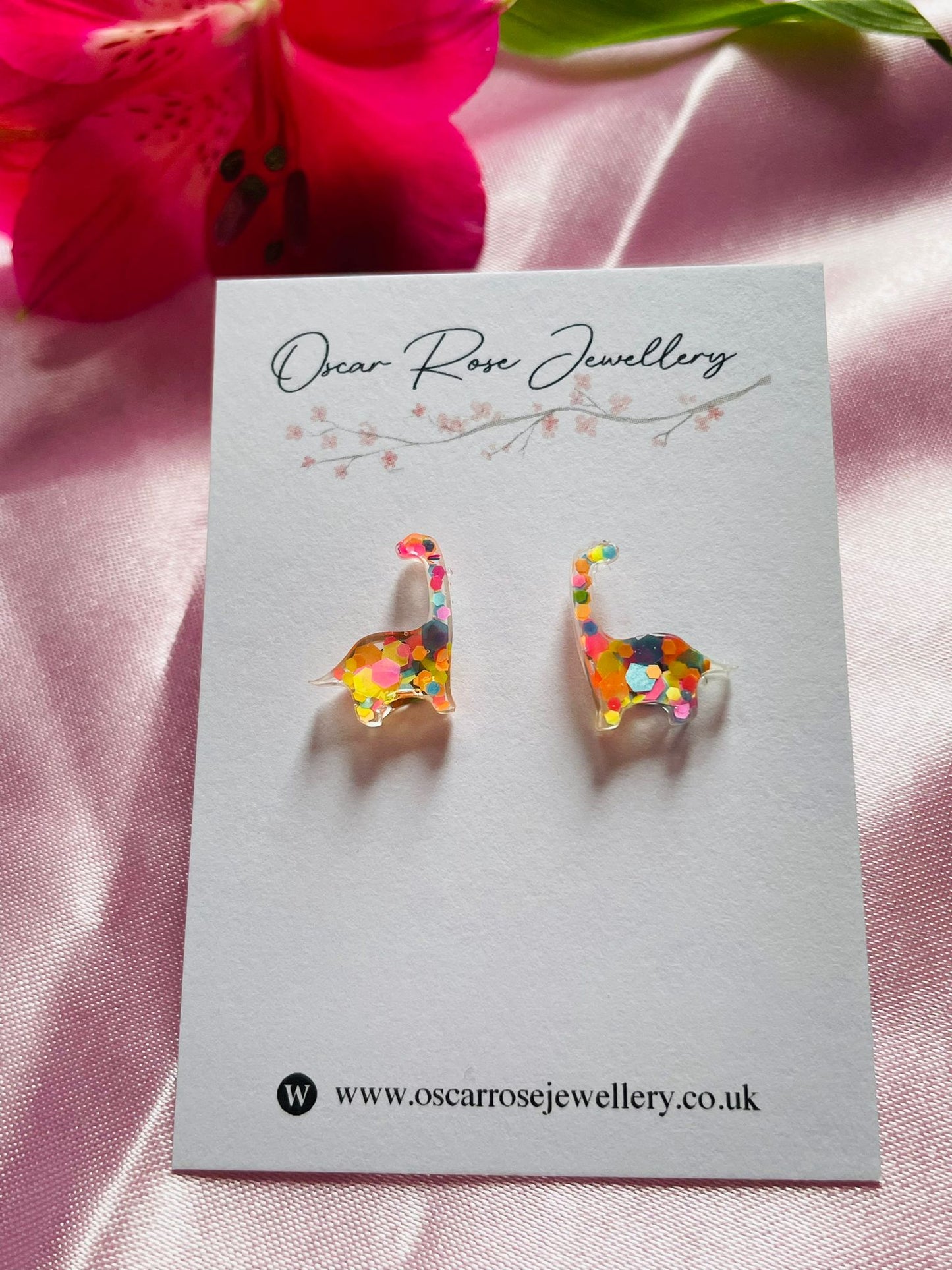 Dinosaur Resin Stud Earrings