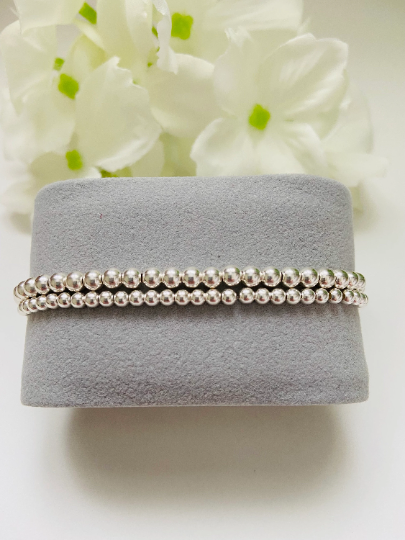 Silver Stacking Stretch Bracelet