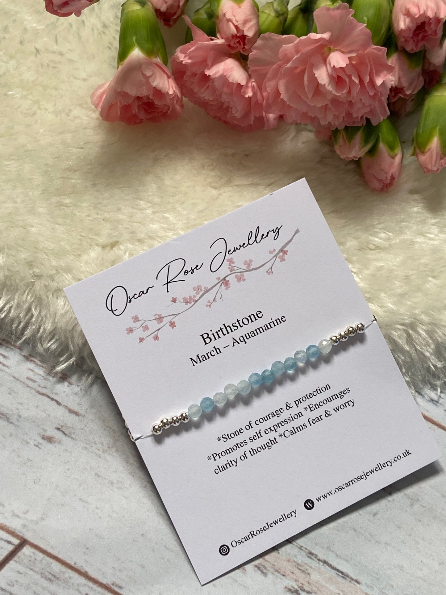 March Birthstone Bracelet - Aquamarine