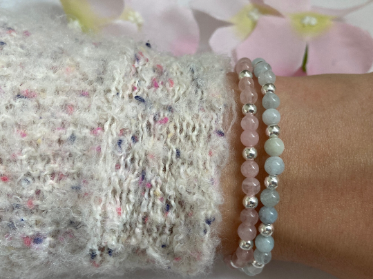 Aquamarine & Sterling Silver Bracelet