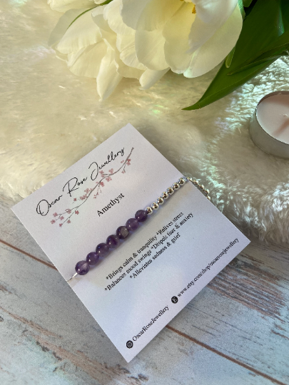 Amethyst & Silver Bracelet