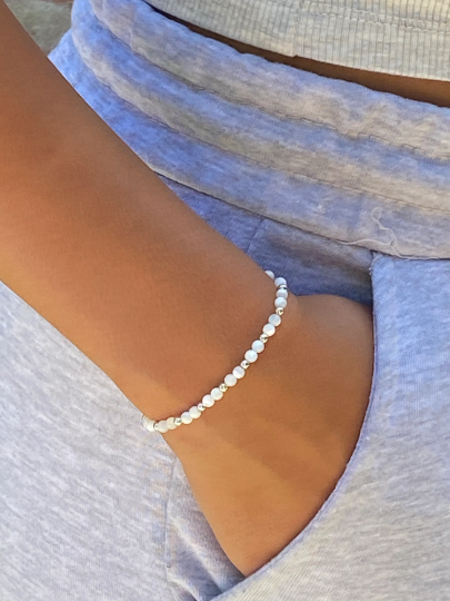Mother Of Pearl & Silver Bracelet
