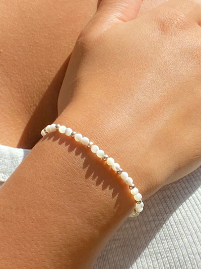 Pearl & Sterling Silver Bracelet