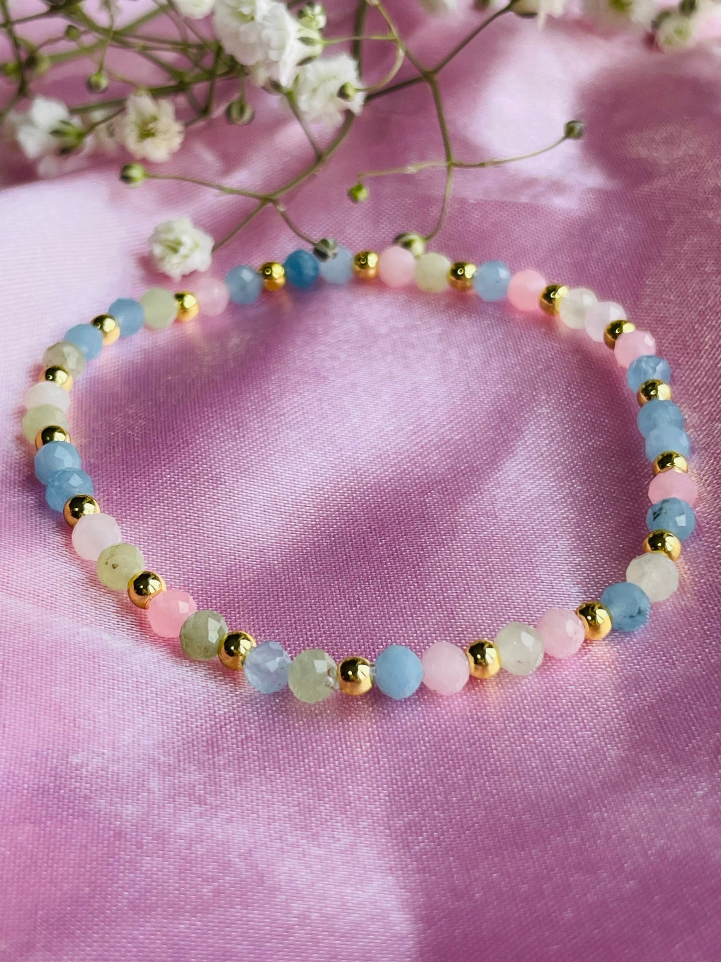 Morganite Crystal Bracelet | Divine Love Stone | Heart Healing | Compassion & Emotional Balance | Meaningful Gift