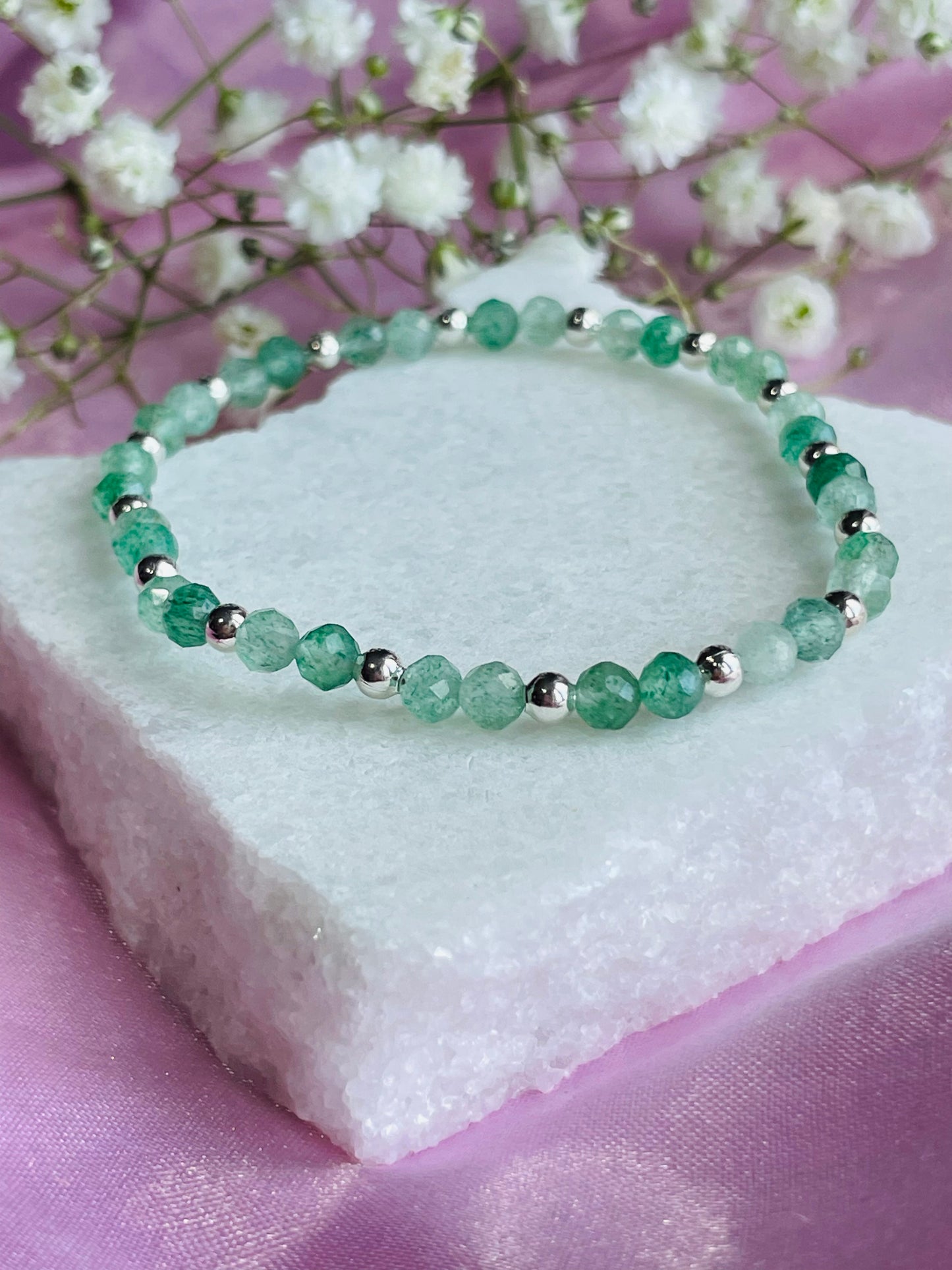 Green Aventurine Stretch Bead Bracelet