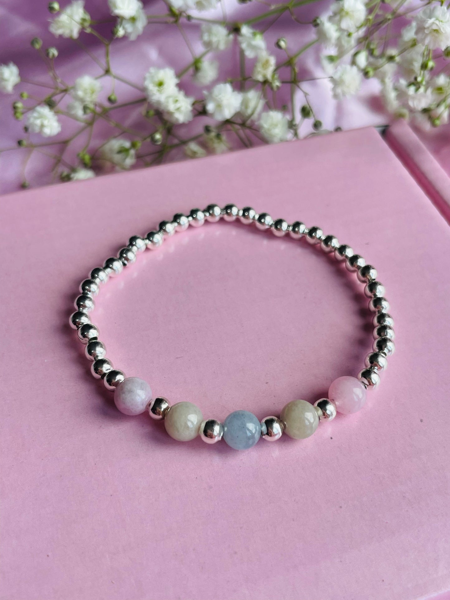 🌸 Morganite Crystal Bracelet | Divine Love Stone | Heart Healing | Compassion & Emotional Balance | Meaningful Gift