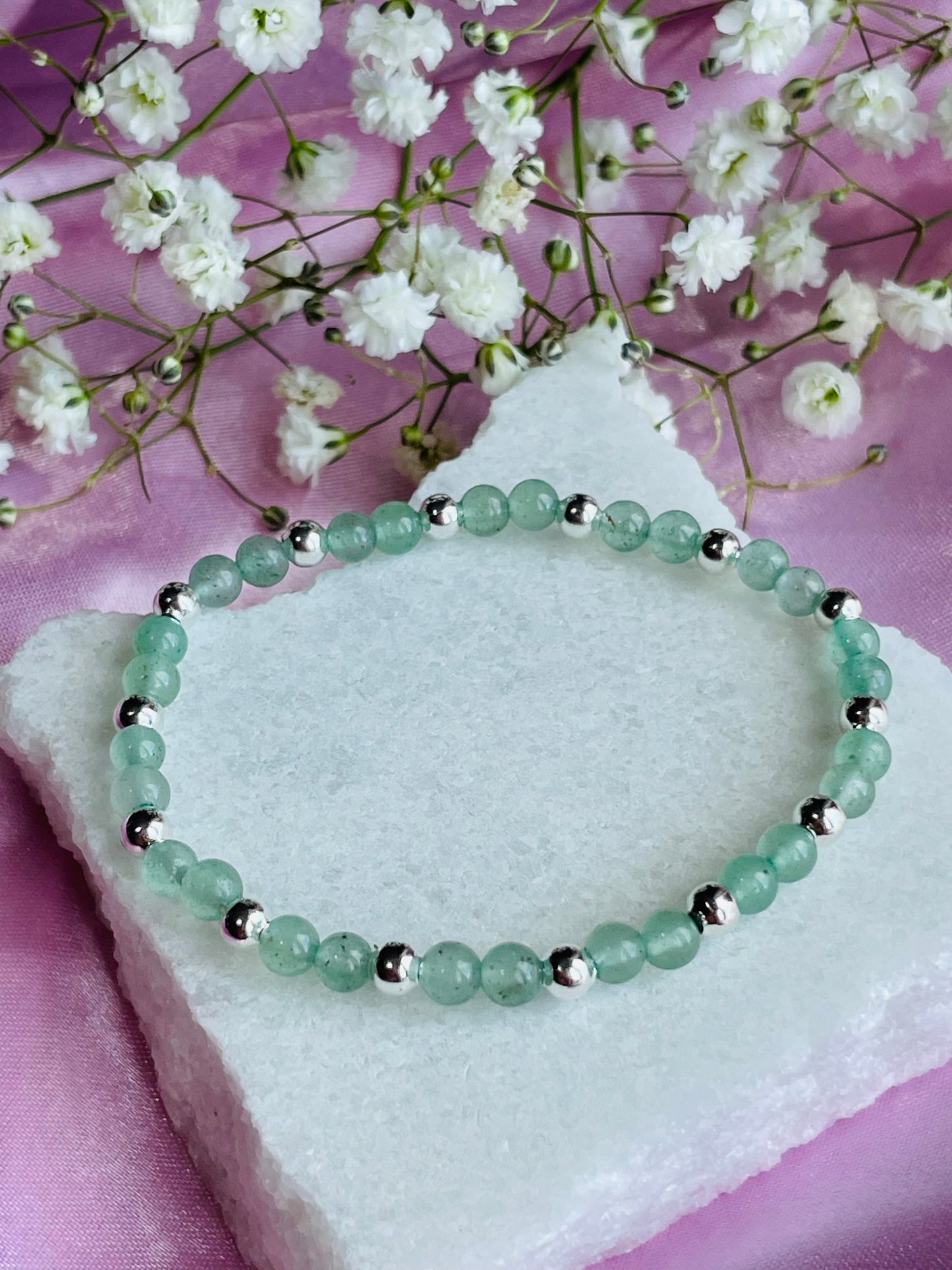 Green Aventurine Stretch Bead Bracelet
