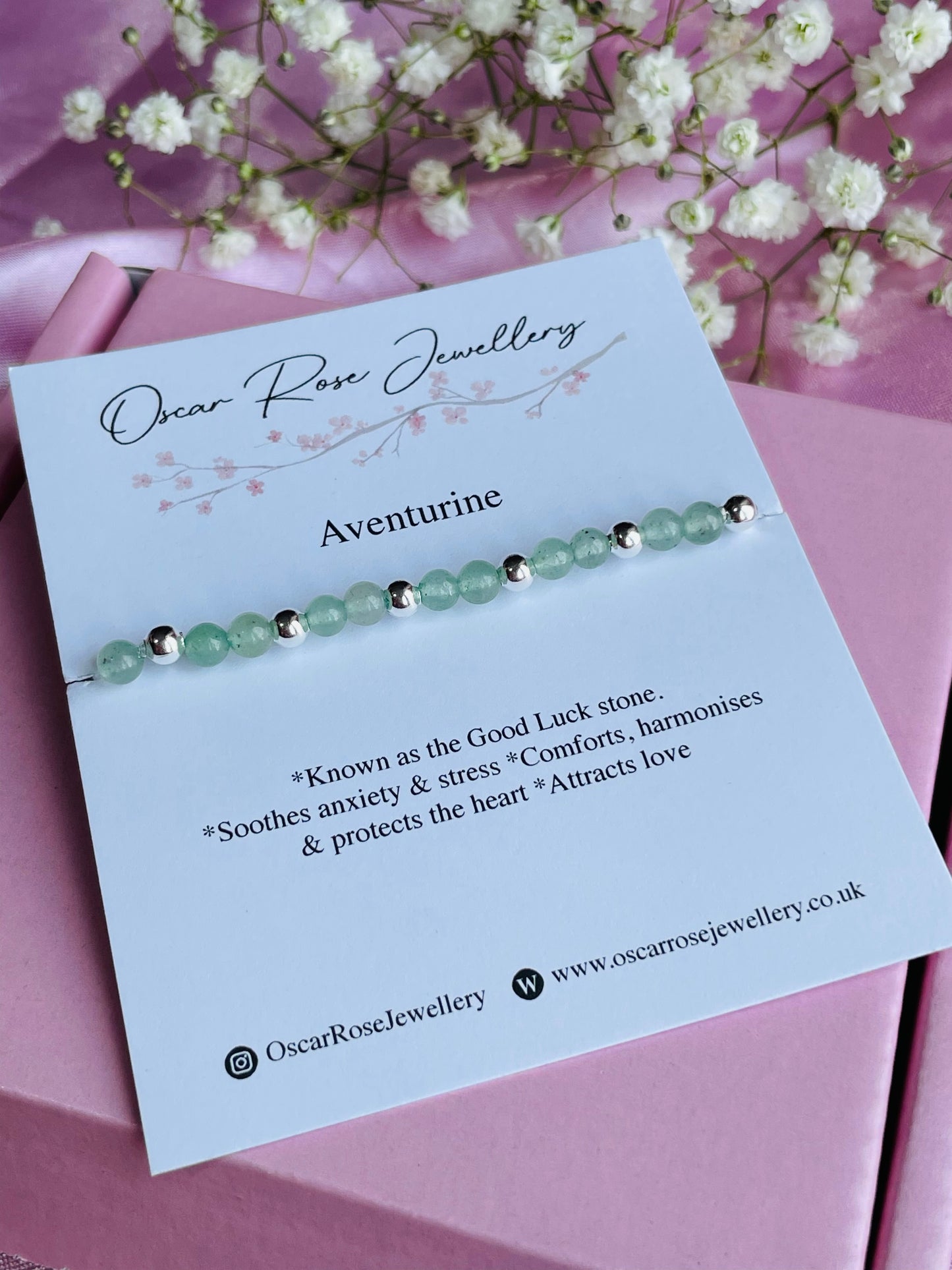 Green Aventurine Stretch Bead Bracelet