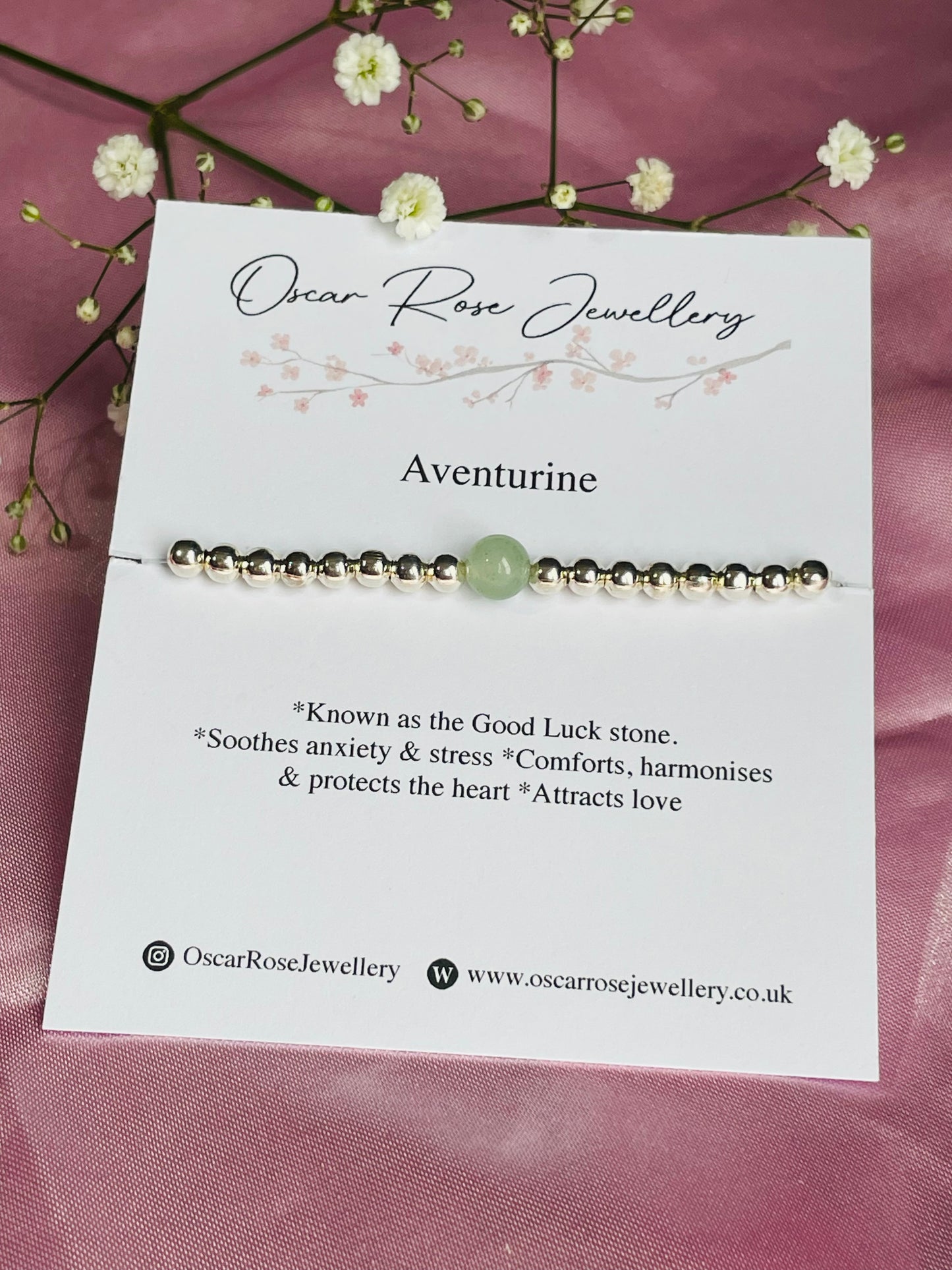 Green Aventurine Stretch Bead Bracelet