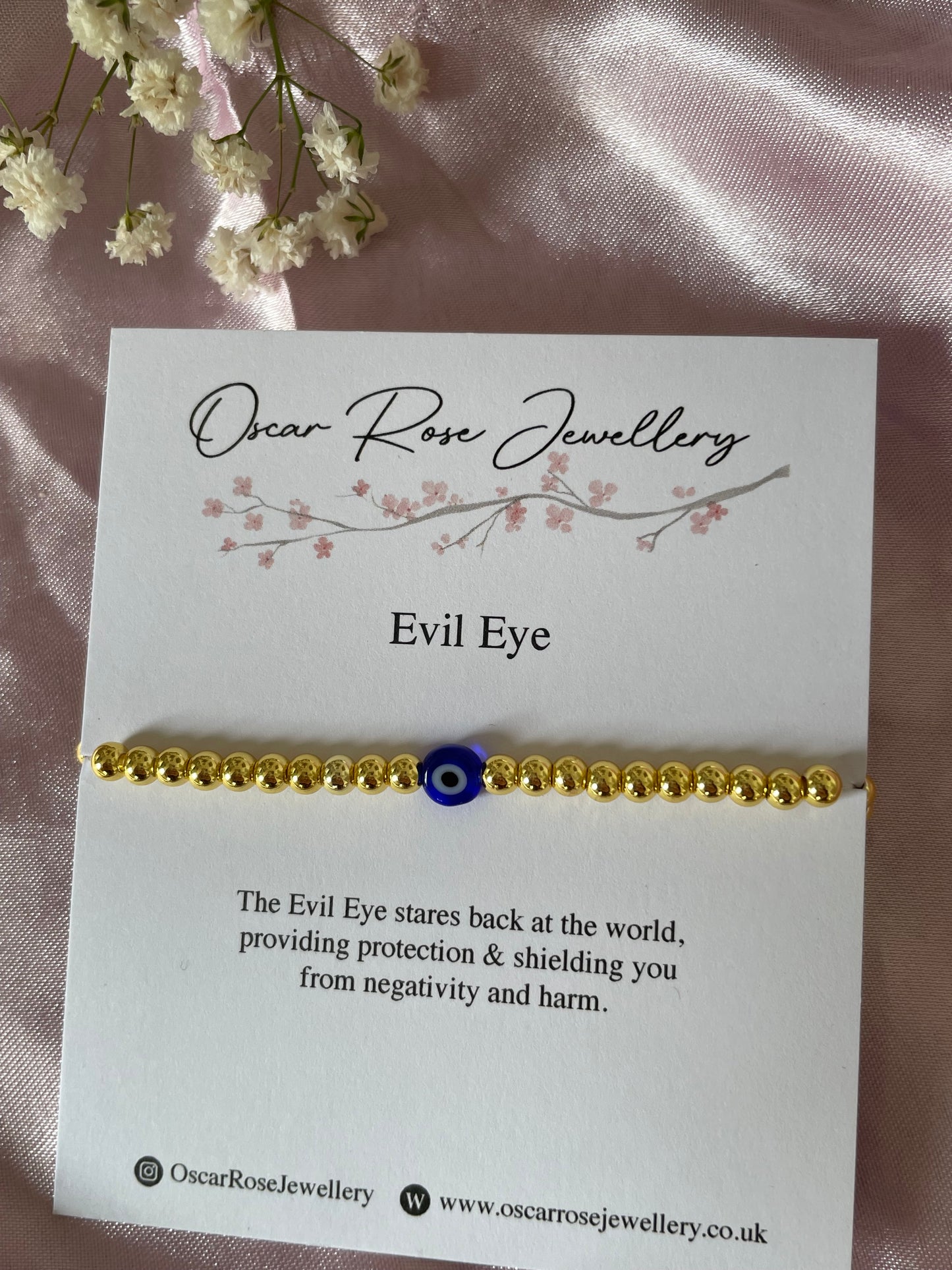 Gold Plated Evil Eye Bracelet