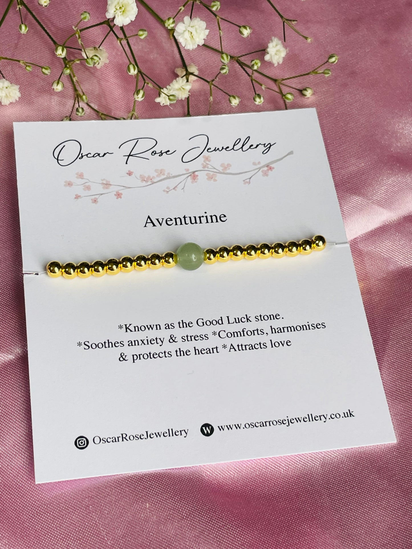 Green Aventurine Stretch Bead Bracelet