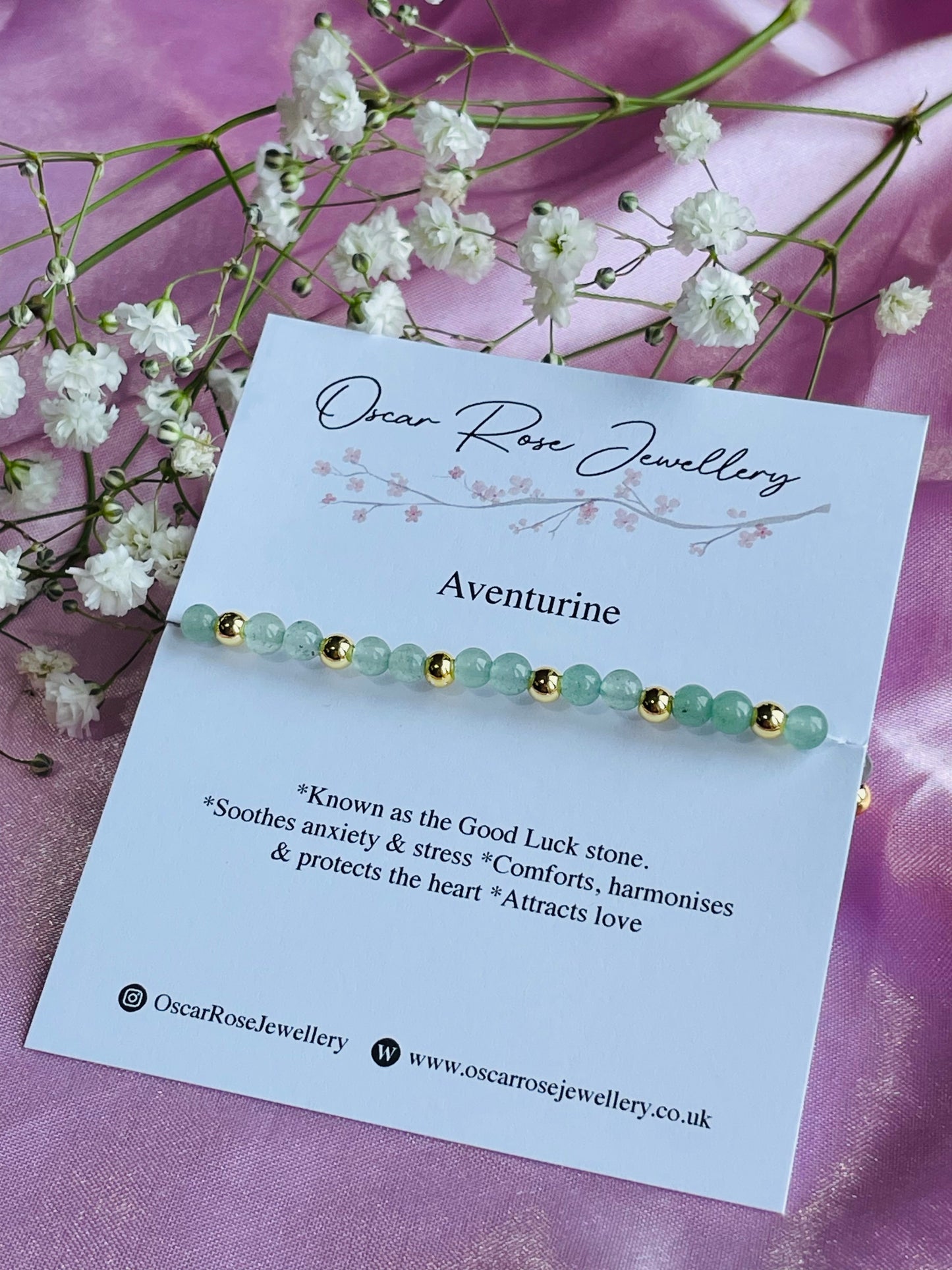 Green Aventurine Stretch Bead Bracelet