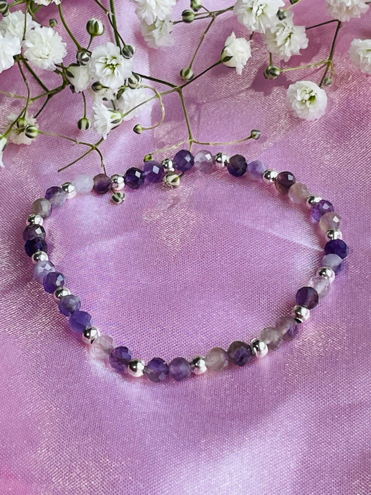 Amethyst & Silver/Gold plated Bracelet