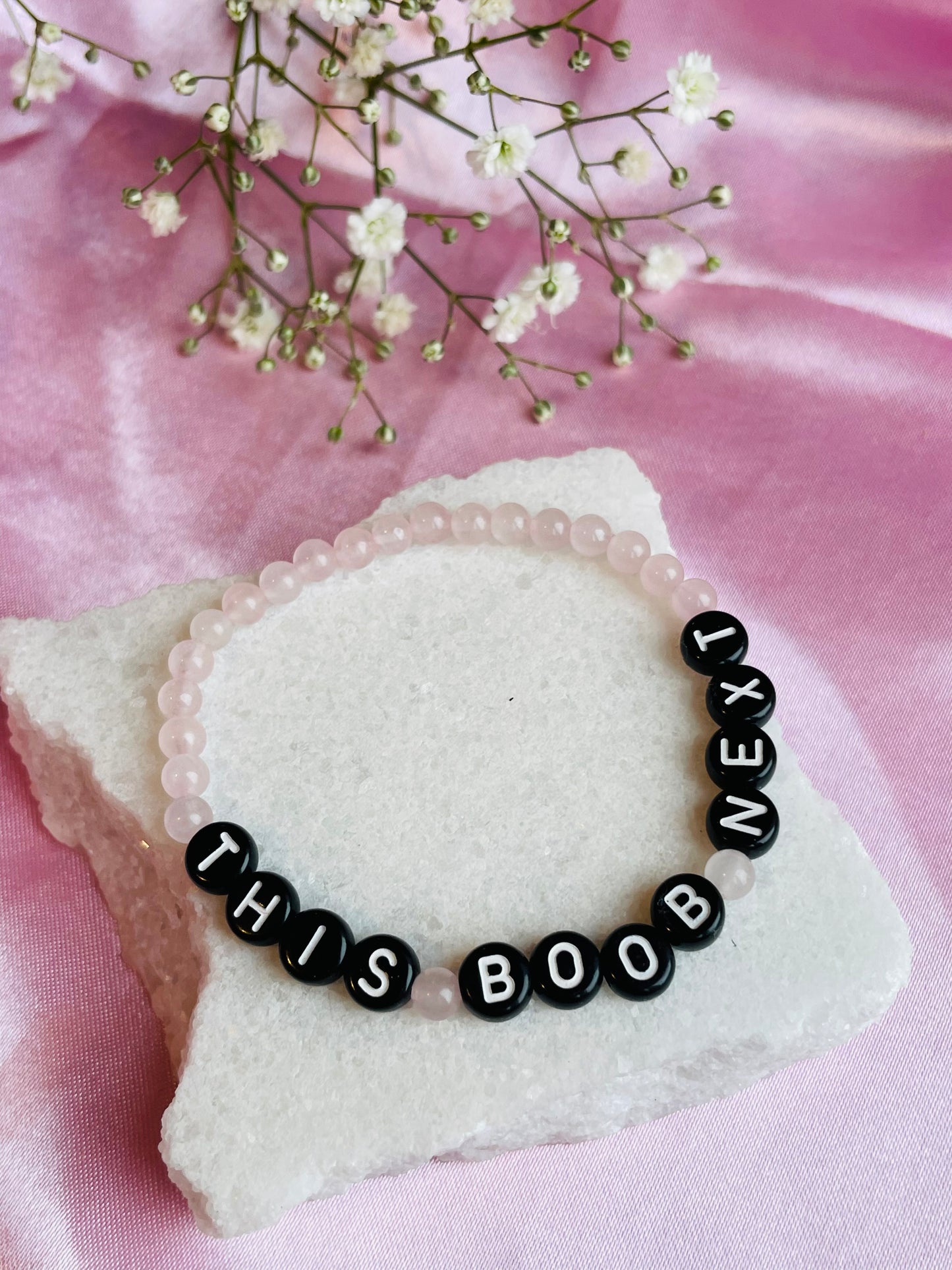 Rose Quartz Breastfeeding Bracelet - New Mum Bracelet