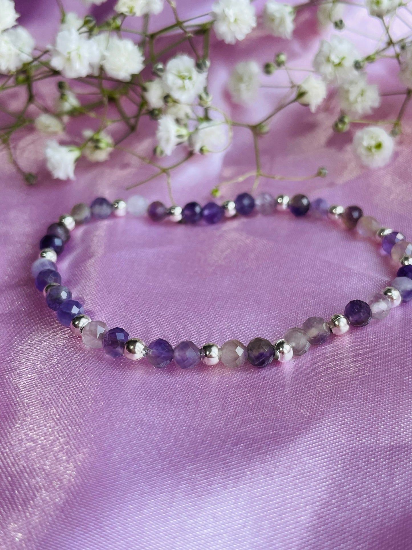 Amethyst & Silver/Gold plated Bracelet