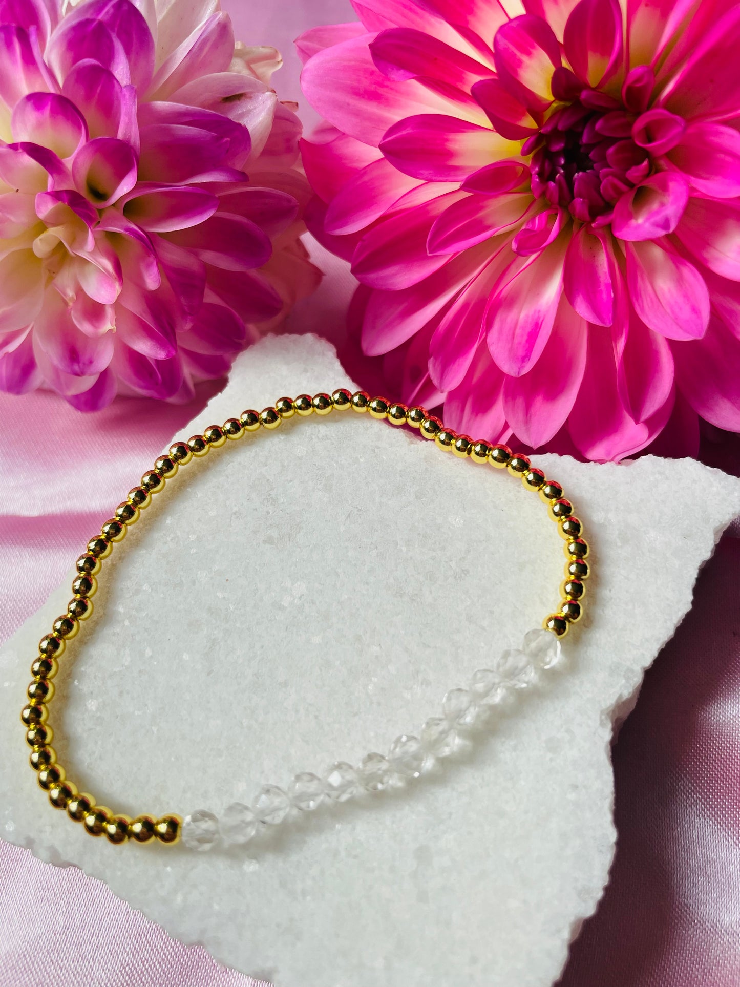 April Birthstone Bracelet - Clear Quartz