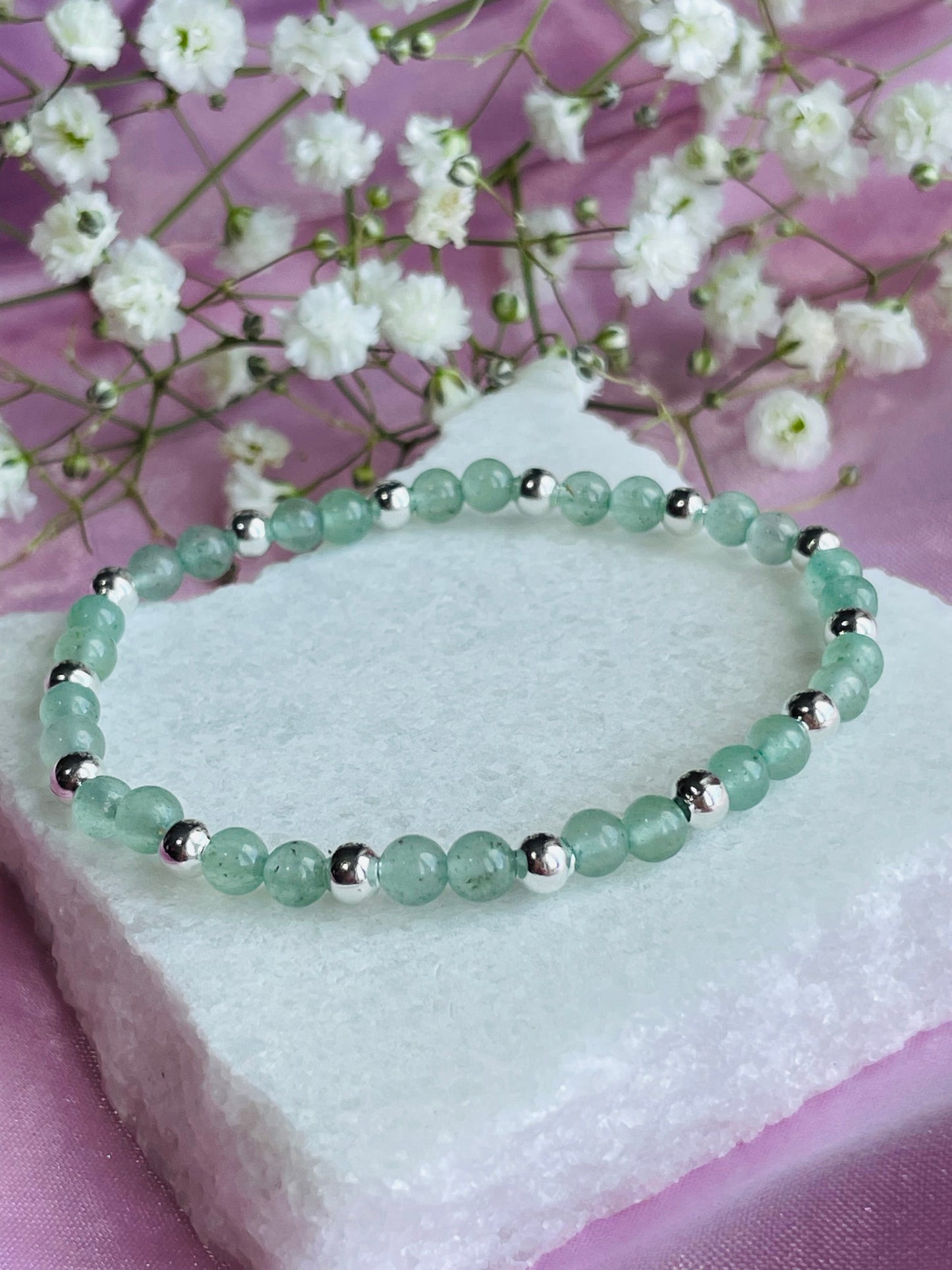 Green Aventurine Stretch Bead Bracelet