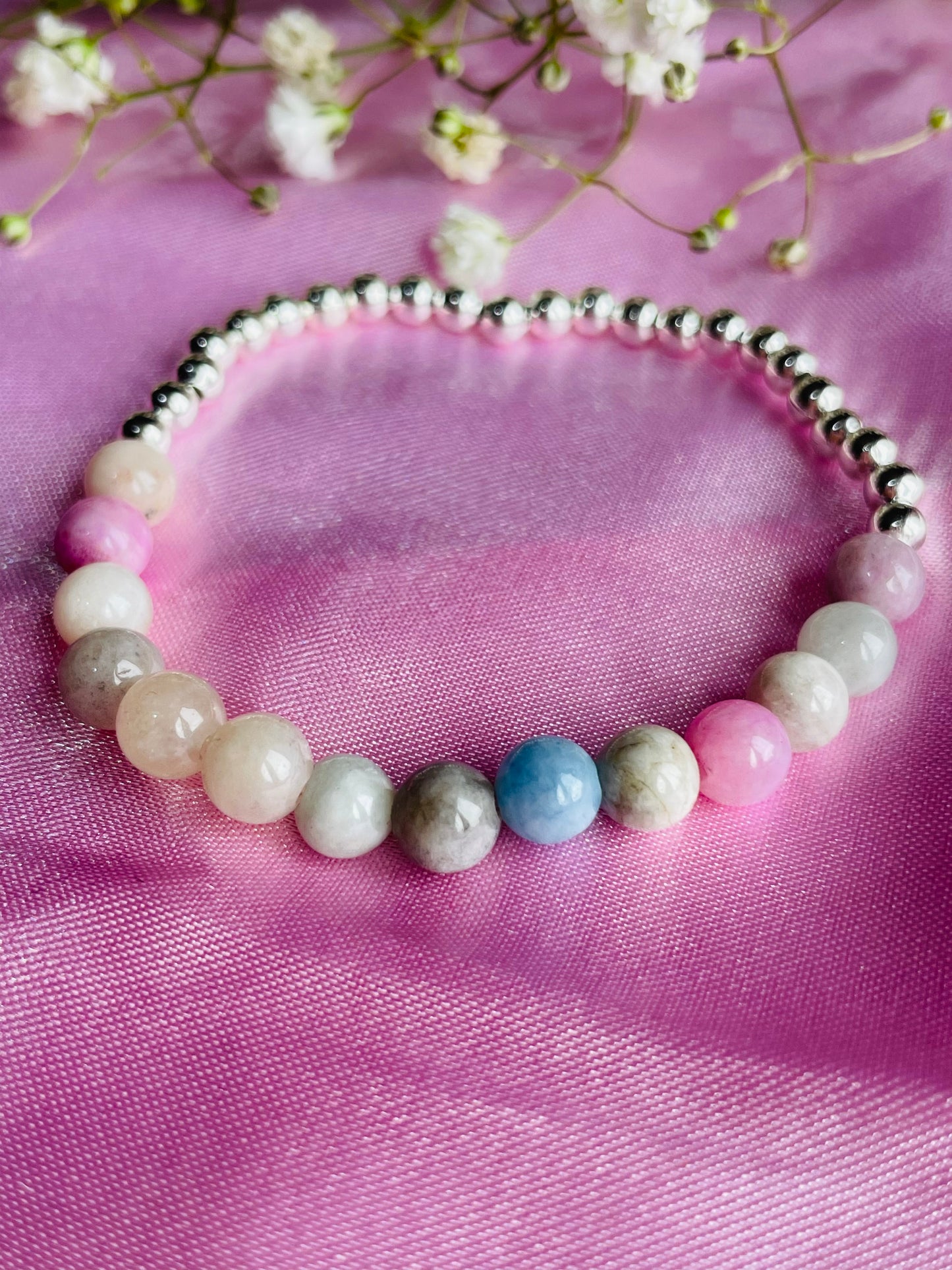 Morganite Crystal Bracelet | Divine Love Stone | Heart Healing | Compassion & Emotional Balance | Meaningful Gift