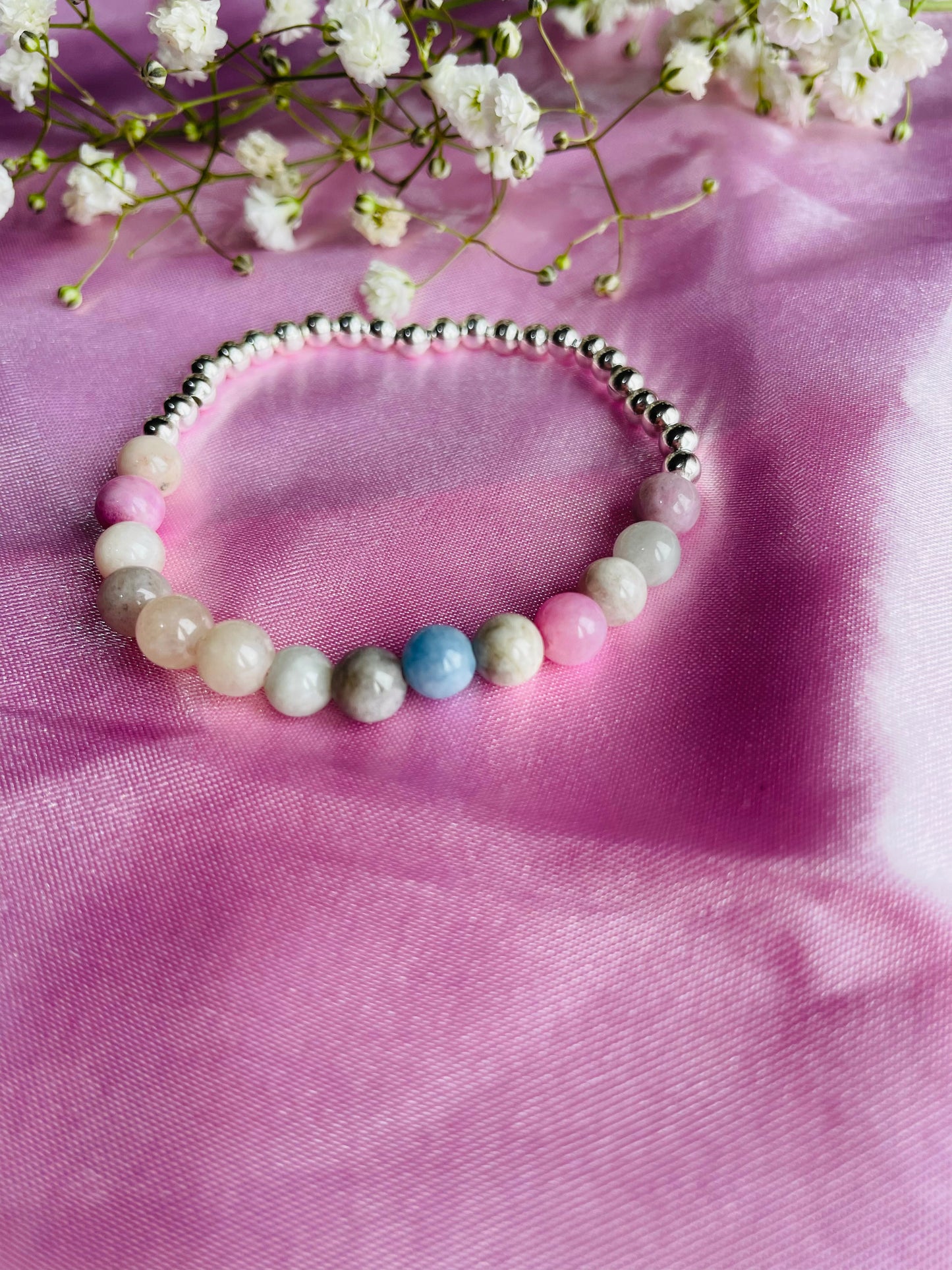 Morganite Crystal Bracelet | Divine Love Stone | Heart Healing | Compassion & Emotional Balance | Meaningful Gift
