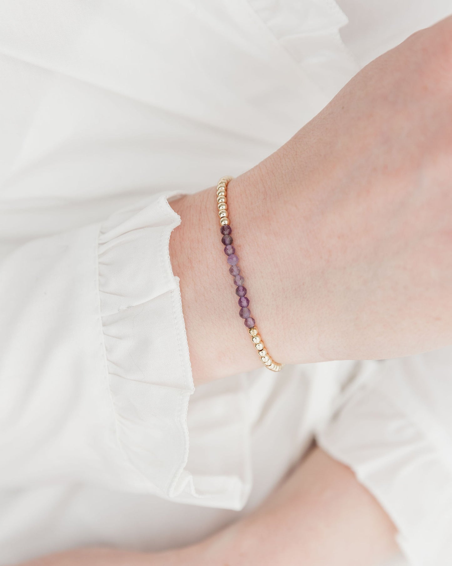 Amethyst & Gold Plated Bracelet