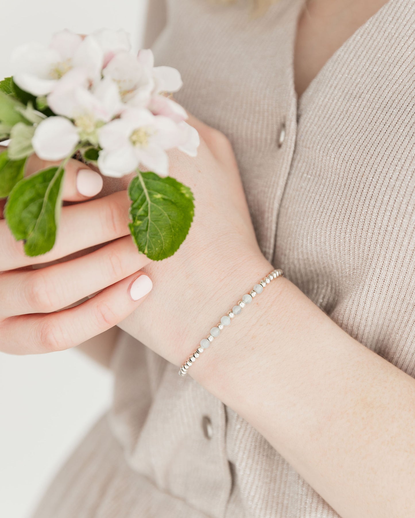 Aquamarine & Silver Bracelet