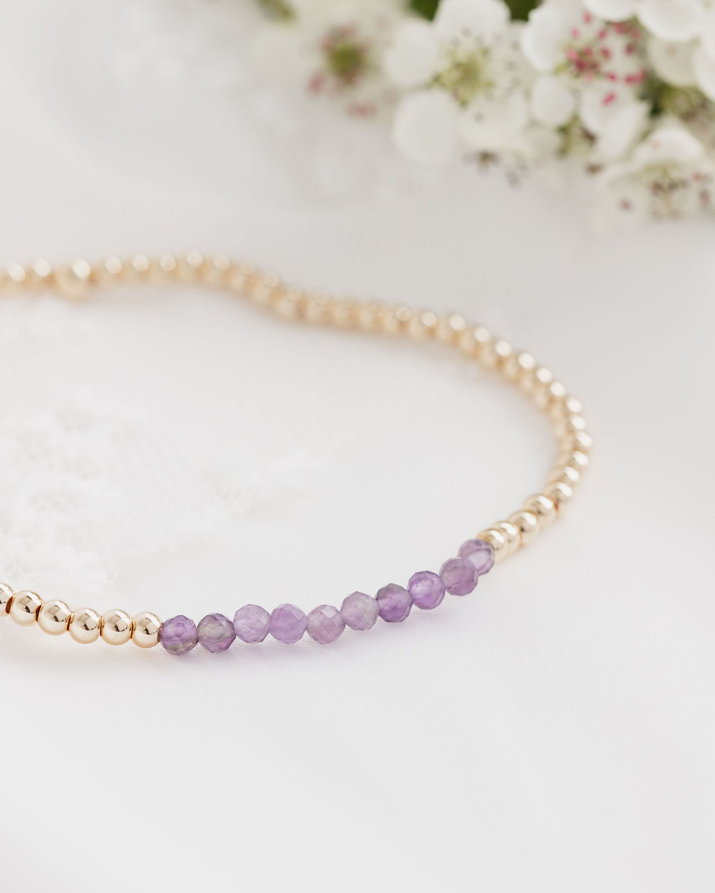 Amethyst & Gold Plated Bracelet