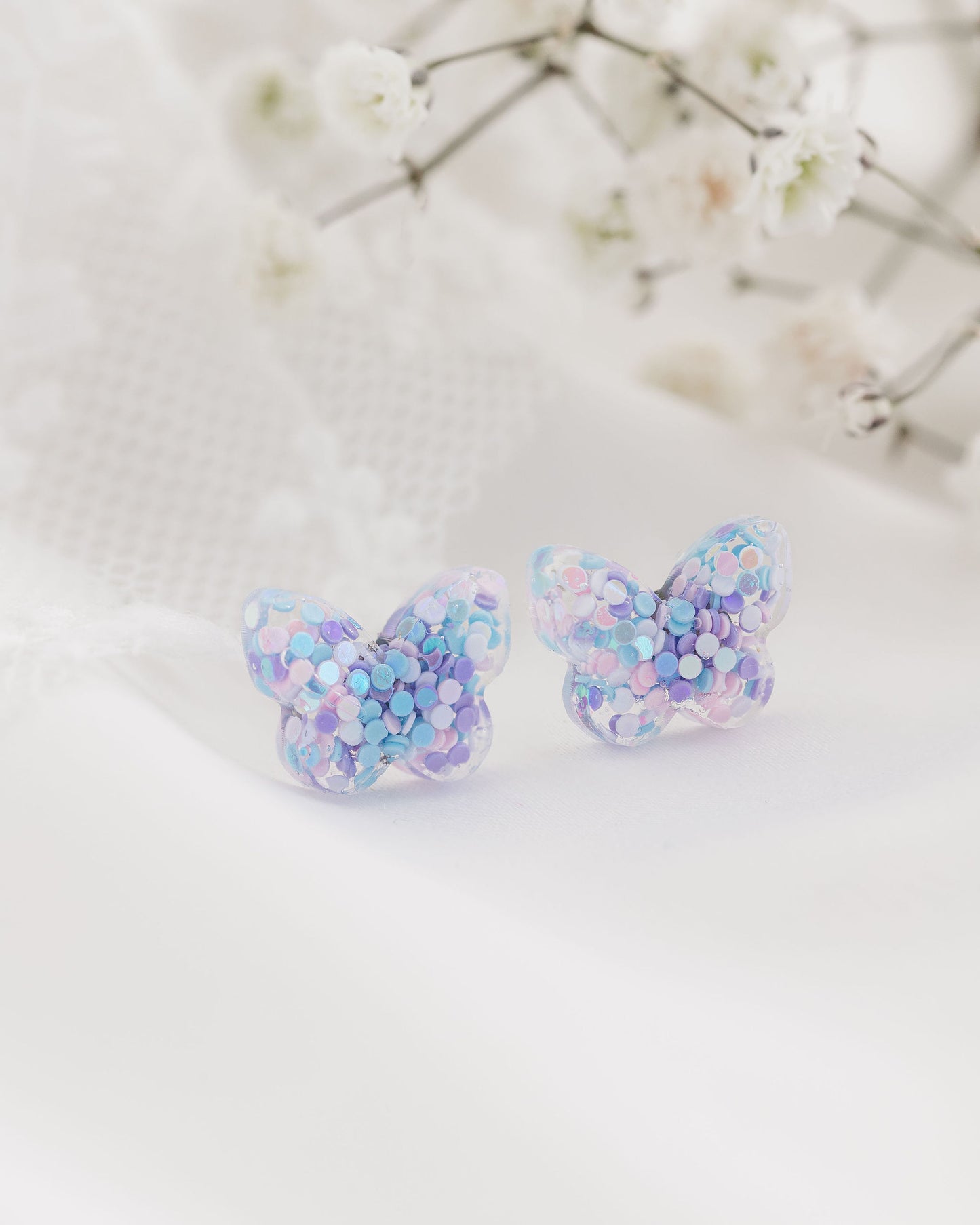 Resin Butterfly Earrings