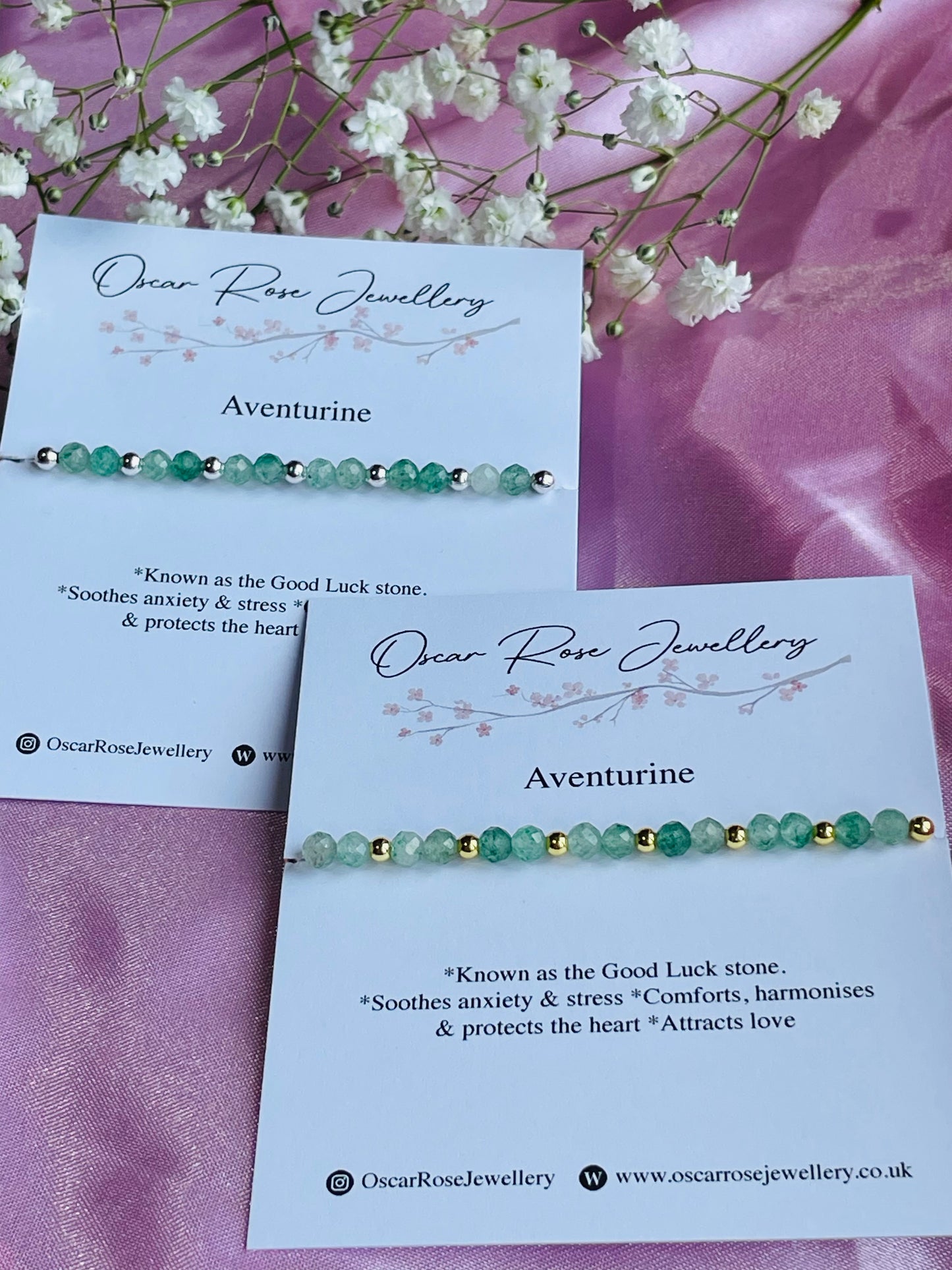 Green Aventurine Stretch Bead Bracelet