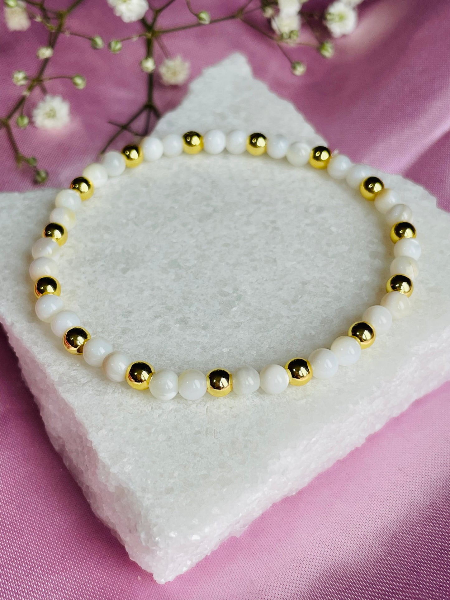 Mother Of Pearl & Silver Bracelet