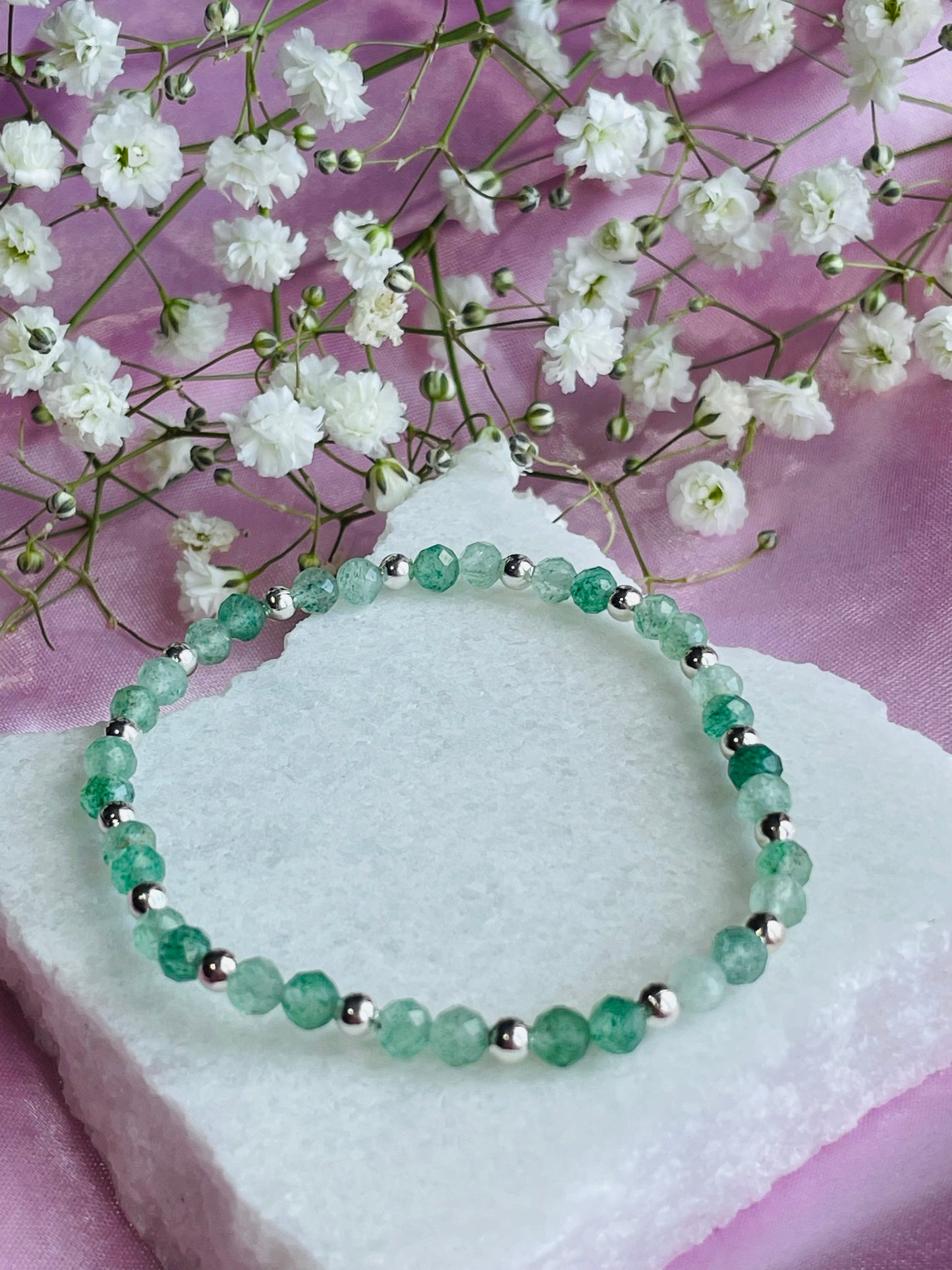 Green Aventurine Stretch Bead Bracelet