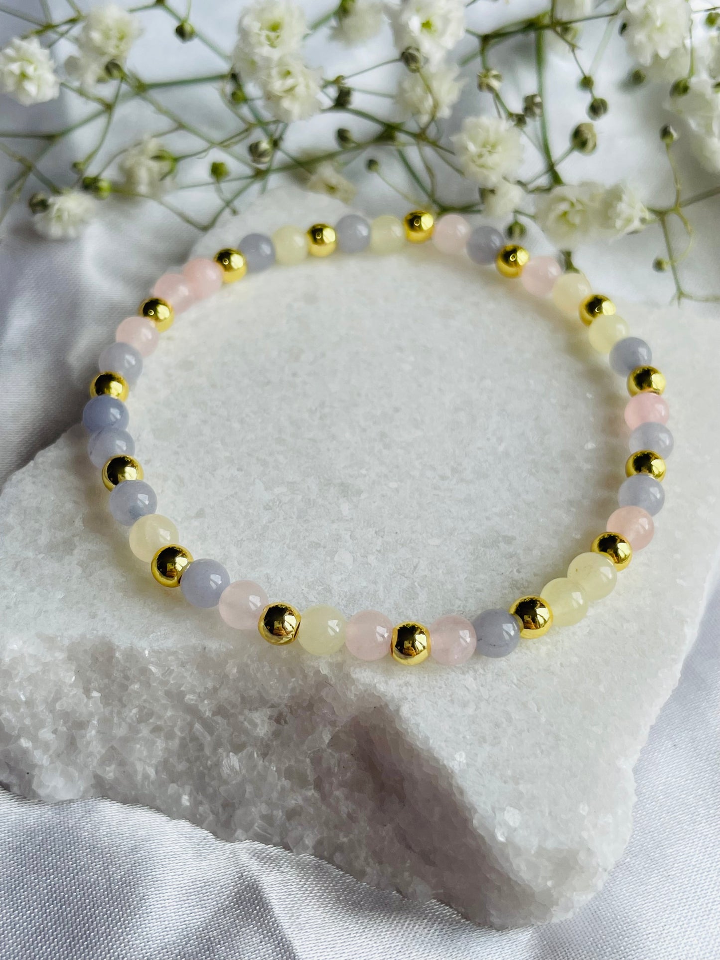 Morganite Crystal Bracelet | Divine Love Stone | Heart Healing | Compassion & Emotional Balance | Meaningful Gift