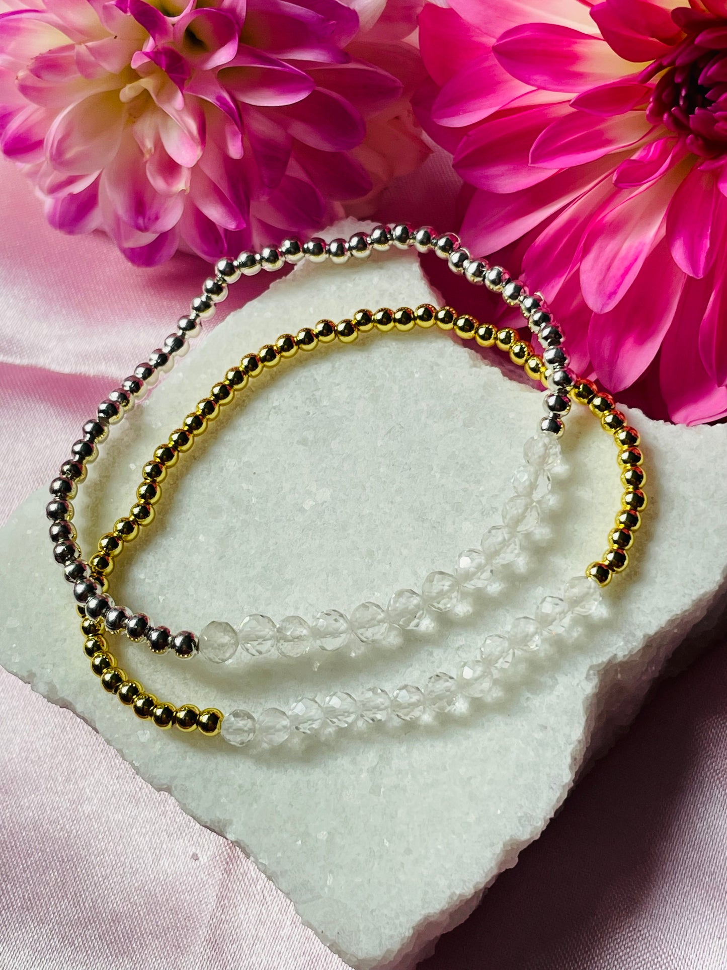 April Birthstone Bracelet - Clear Quartz