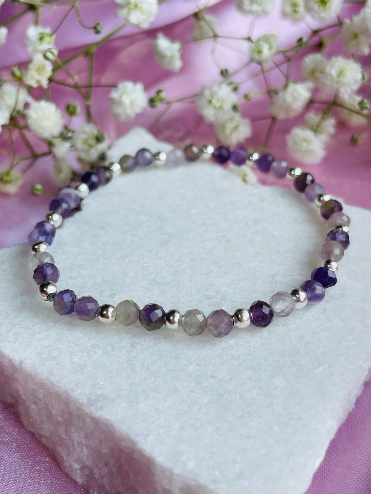 Amethyst & Silver/Gold plated Bracelet