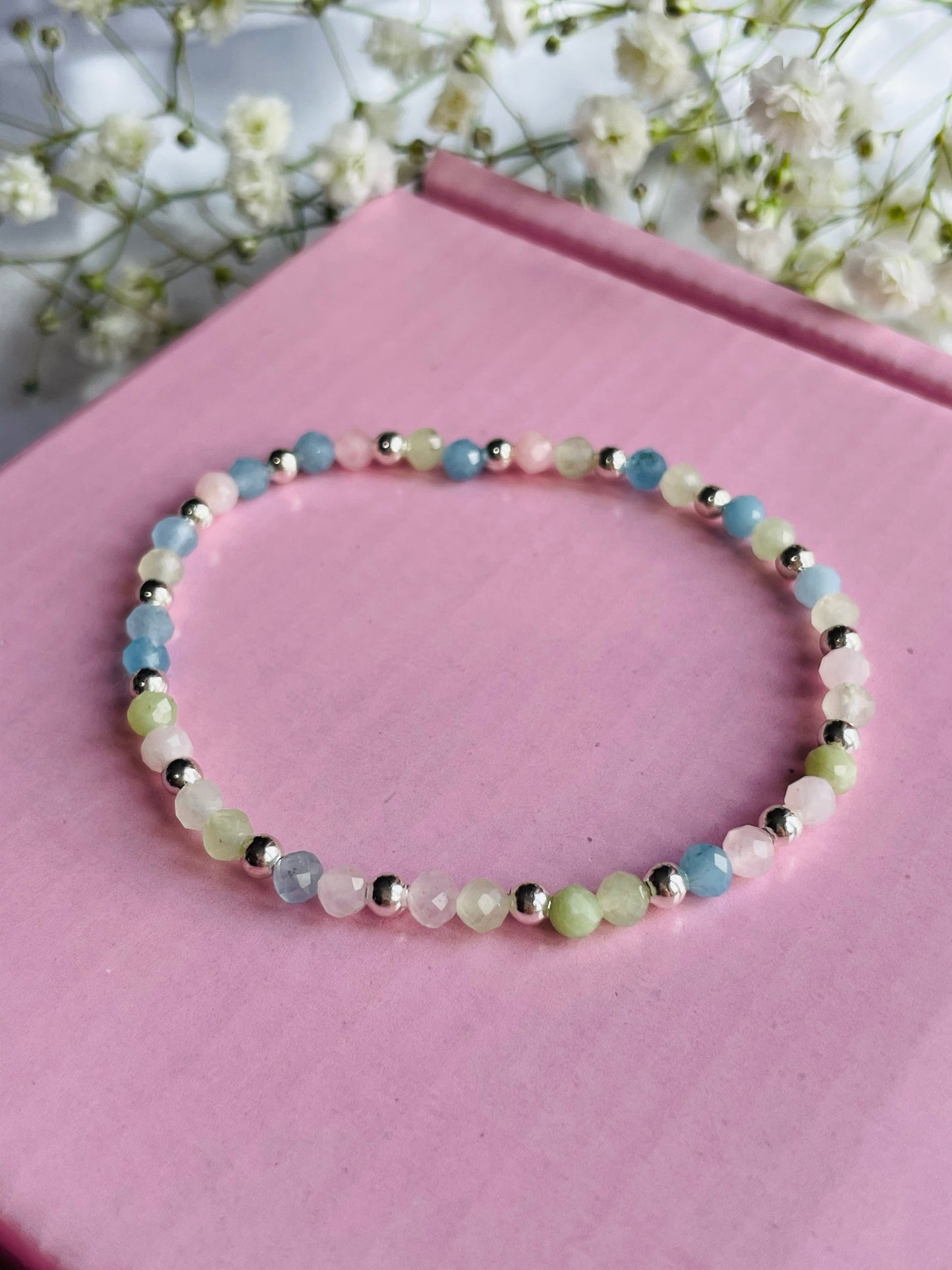 Morganite Crystal Bracelet | Divine Love Stone | Heart Healing | Compassion & Emotional Balance | Meaningful Gift