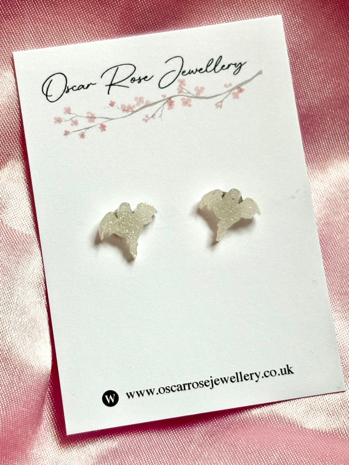 Ghost Halloween Resin Stud Earrings