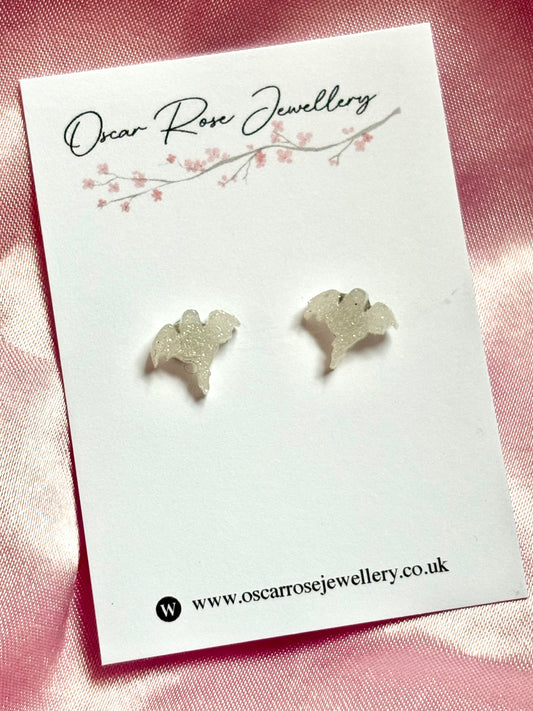 Ghost Halloween Resin Stud Earrings