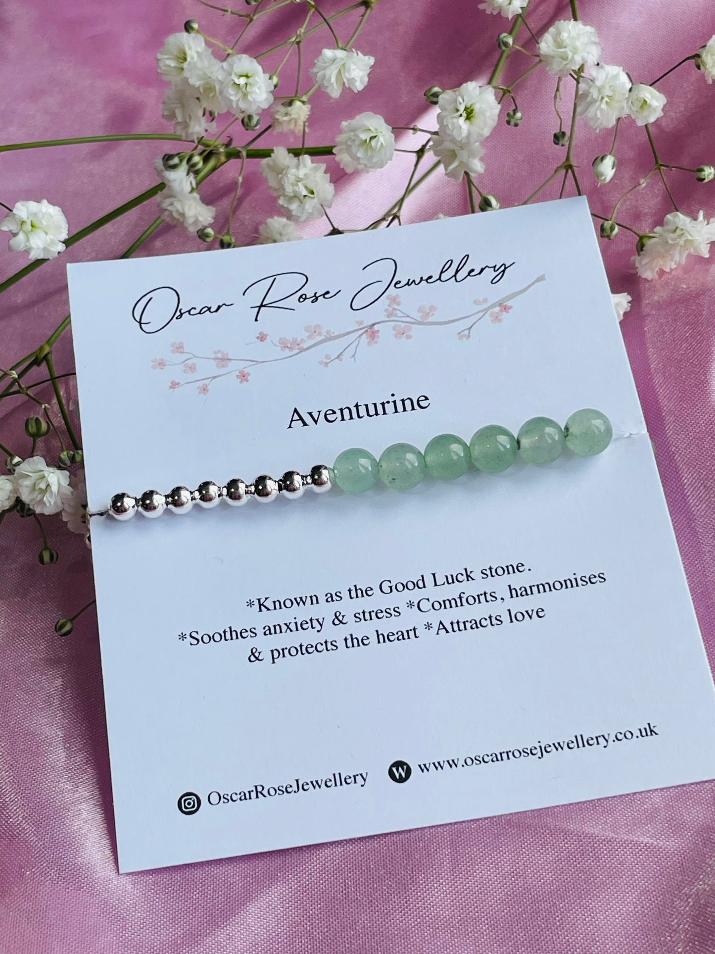 Green Aventurine Stretch Bead Bracelet