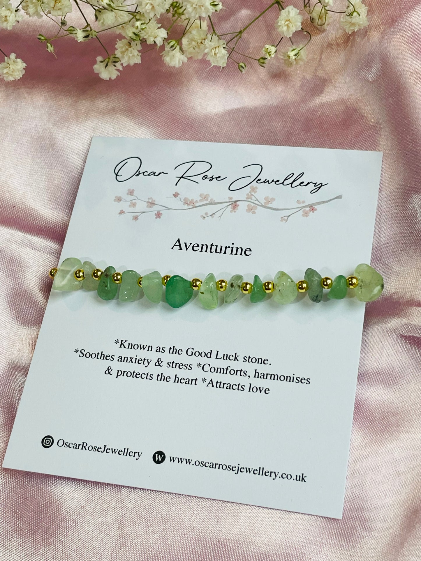 Green Aventurine Stretch Bead Bracelet