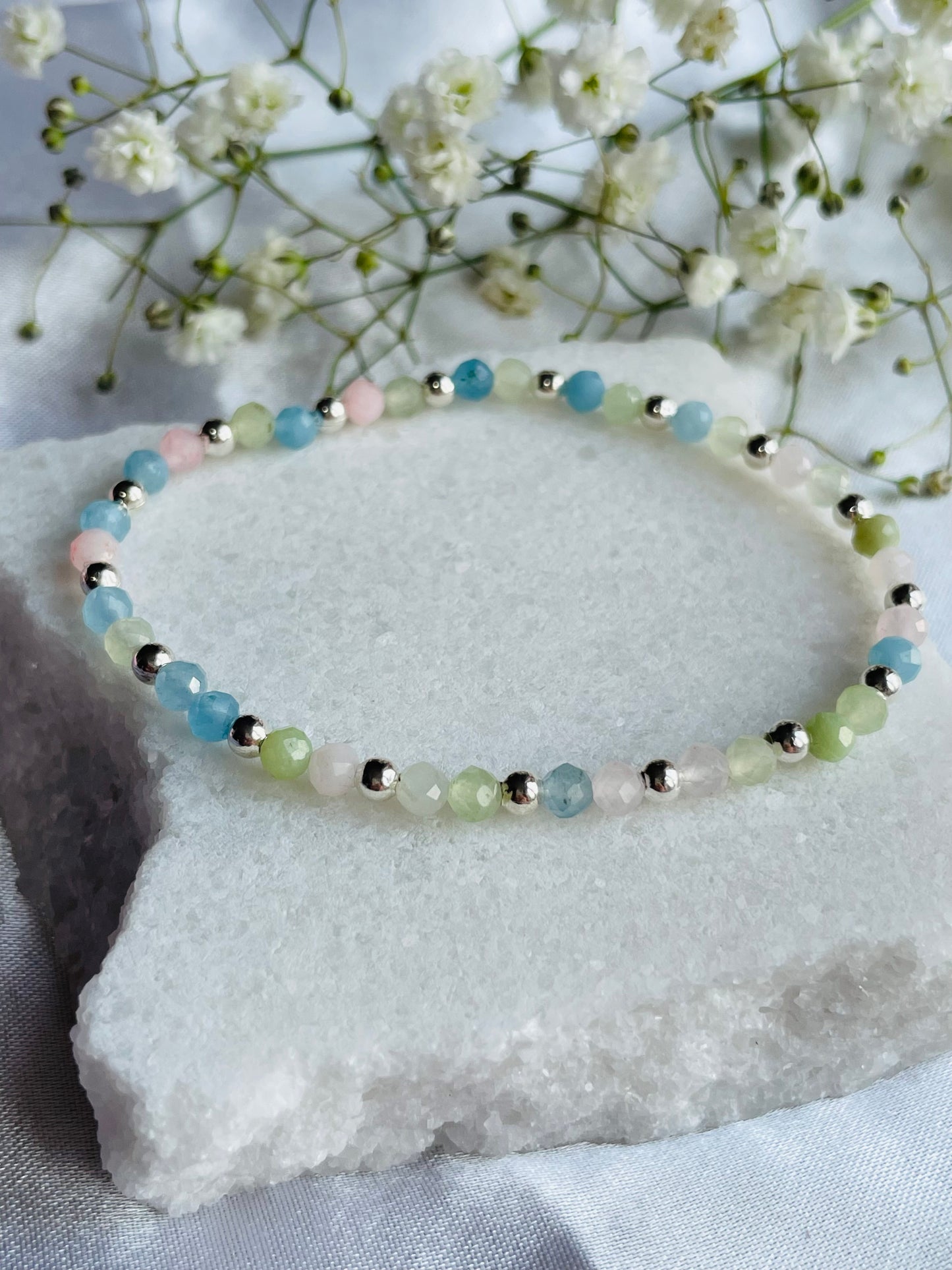 Morganite Crystal Bracelet | Divine Love Stone | Heart Healing | Compassion & Emotional Balance | Meaningful Gift